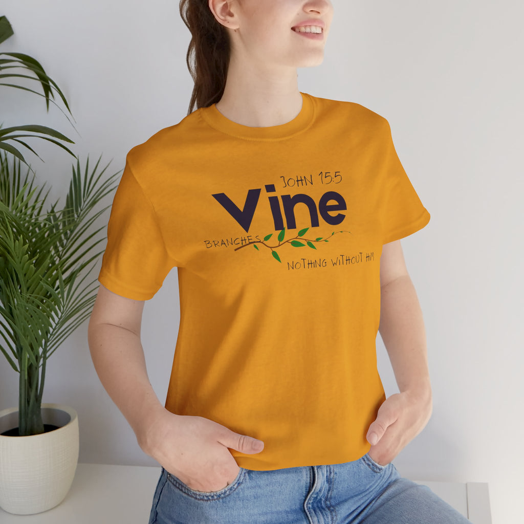 Vine typography tee T-Shirt | botanical vine script graphic