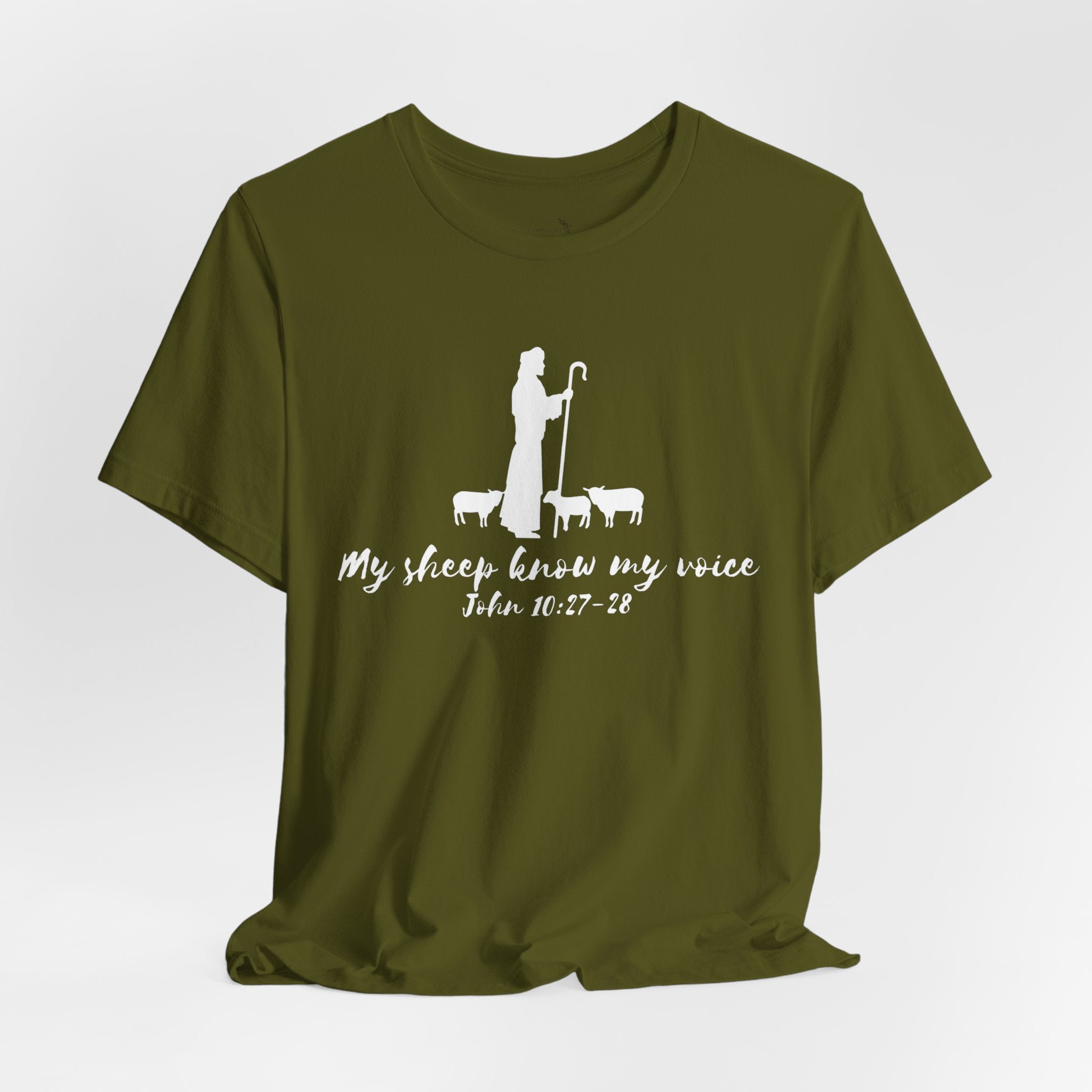 My Sheep Know My Voice shepherd silhouette T-Shirt | John 10:27 scripture