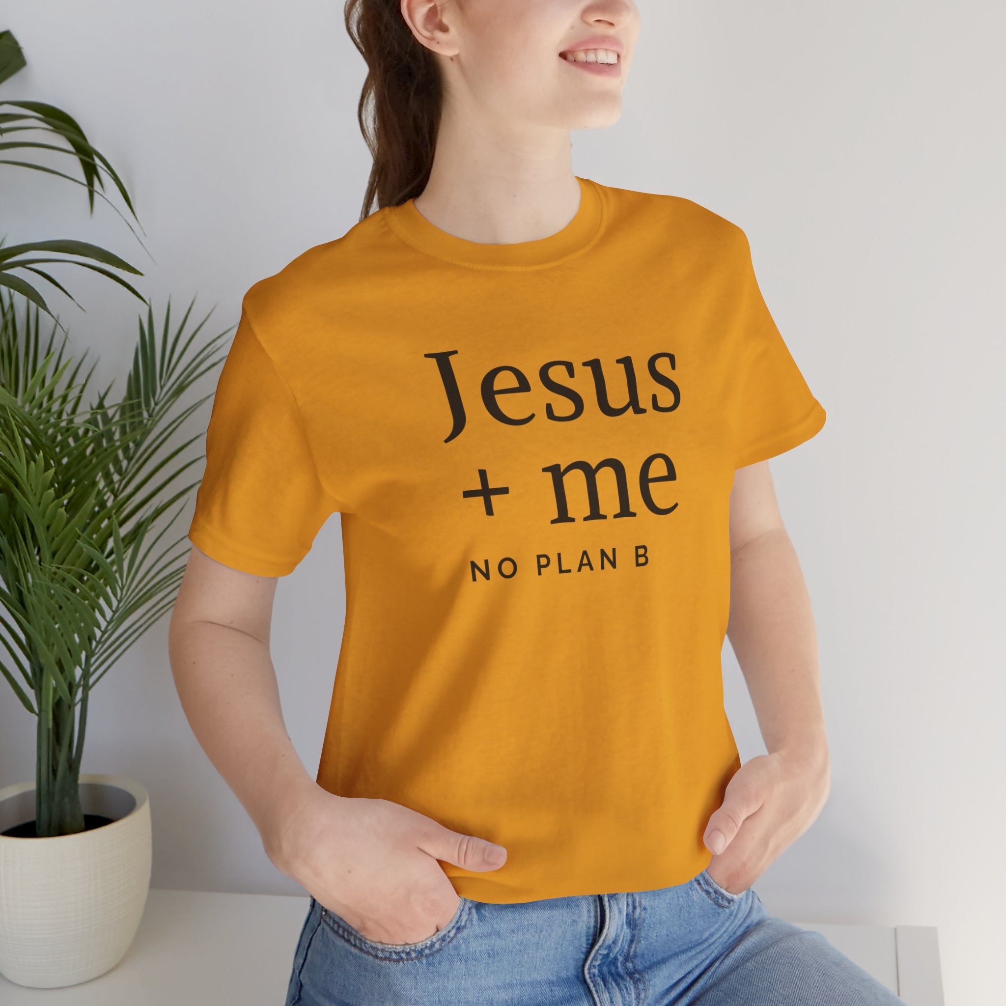 Jesus + Me No Plan B T-Shirt | Christian Cross Scripture Tee