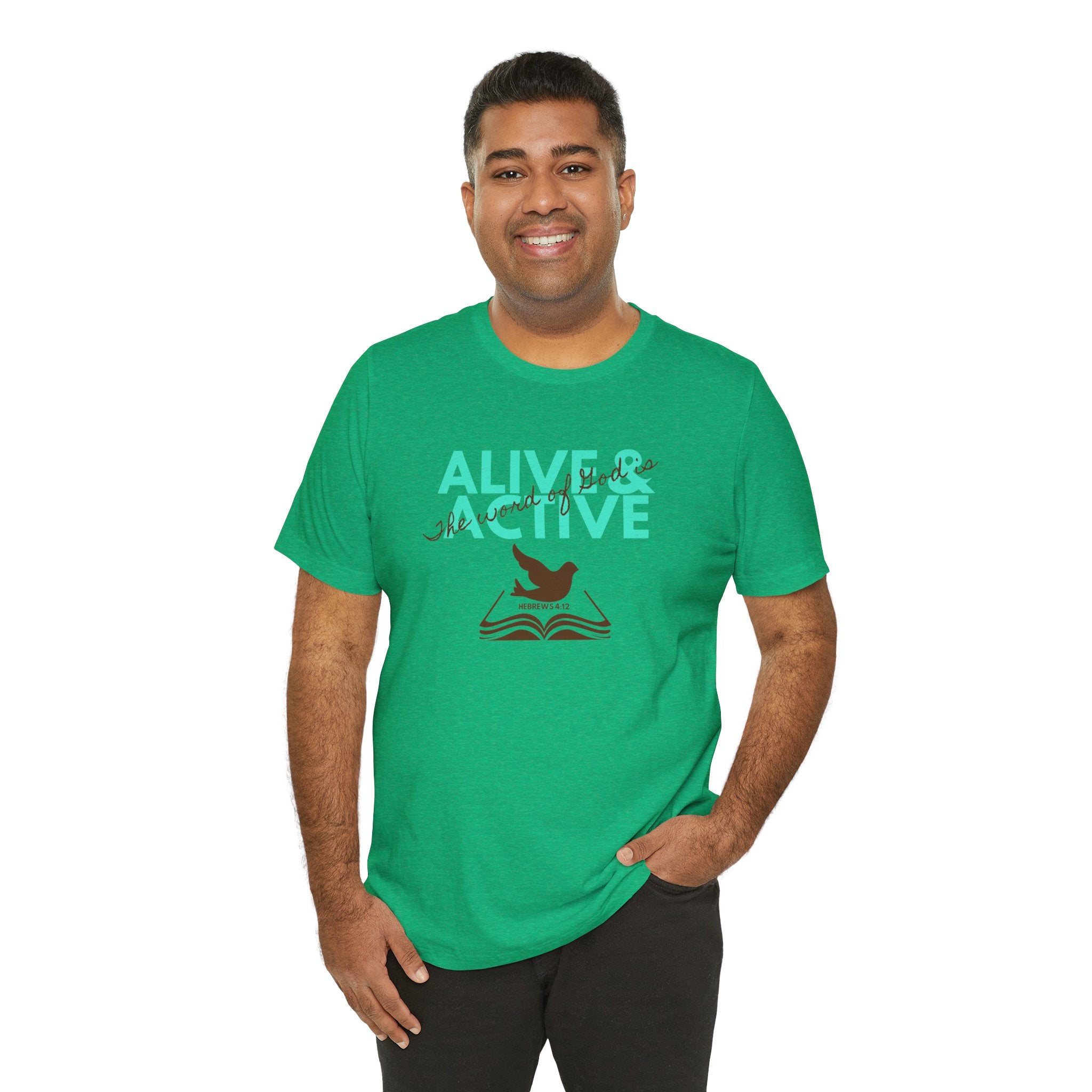 Alive & Active sword wings T-Shirt | Hebrews 4:12 scripture design