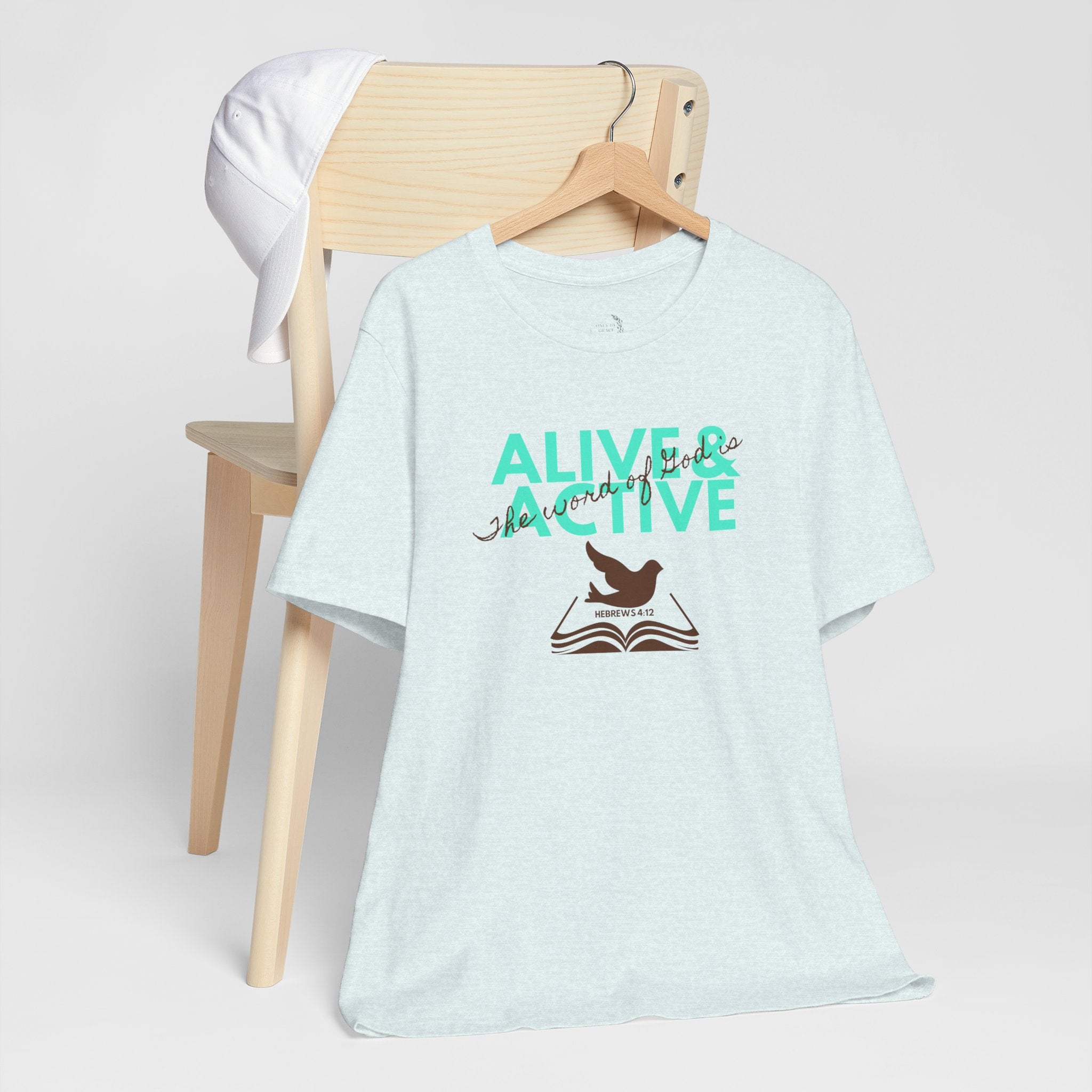 Alive & Active sword wings T-Shirt | Hebrews 4:12 scripture design