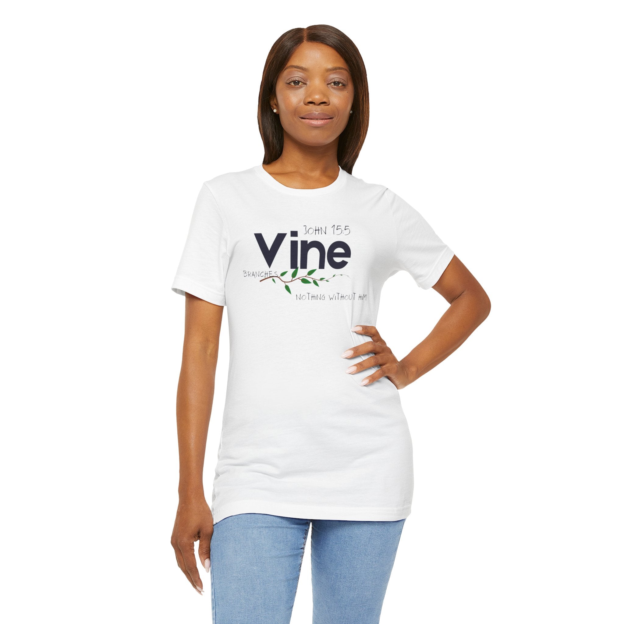 Vine typography tee T-Shirt | botanical vine script graphic