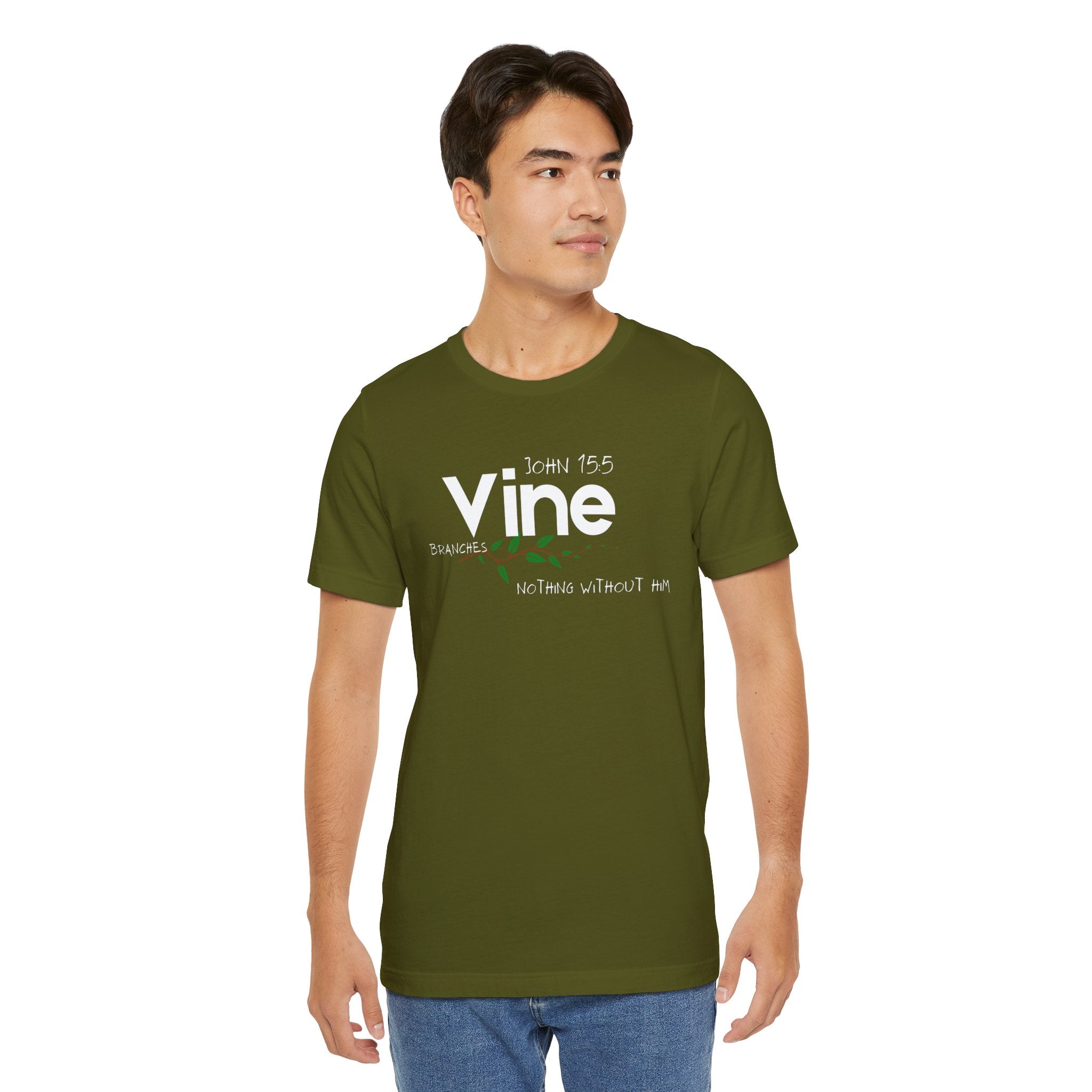 Vine typography tee T-Shirt | botanical vine script graphic