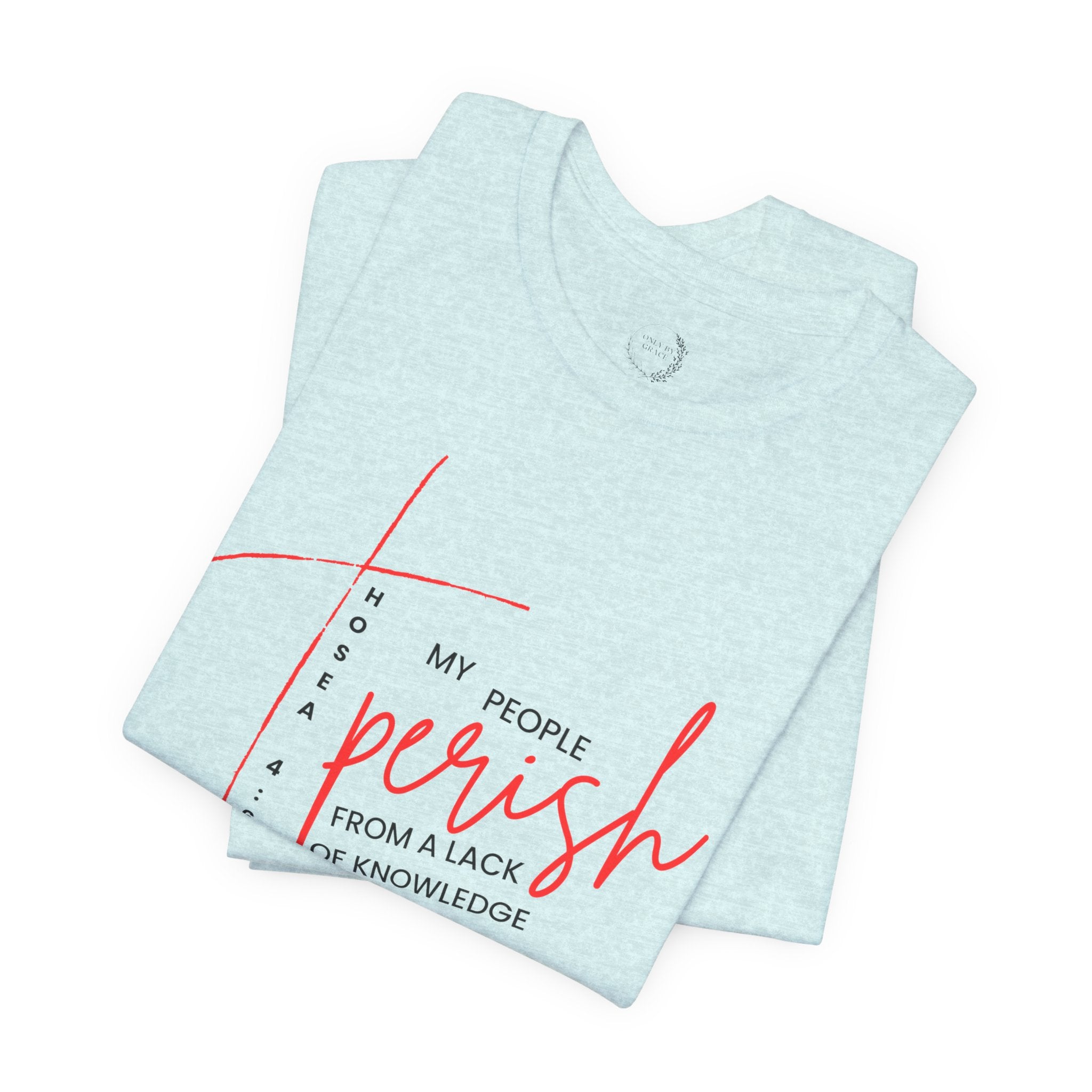 Faith Graphic Tee — "My People Perish from a Lack of Knowledge"