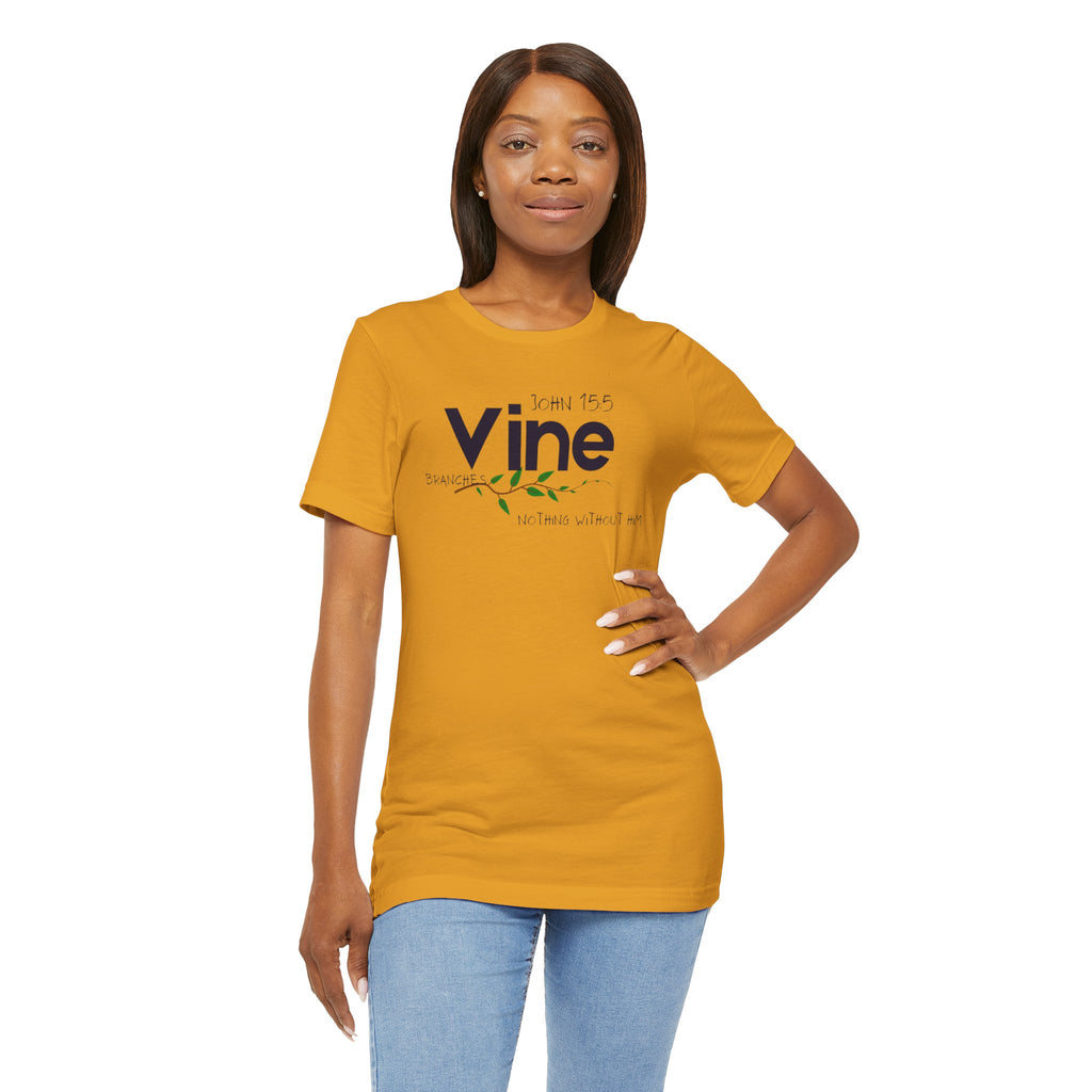 Vine typography tee T-Shirt | botanical vine script graphic