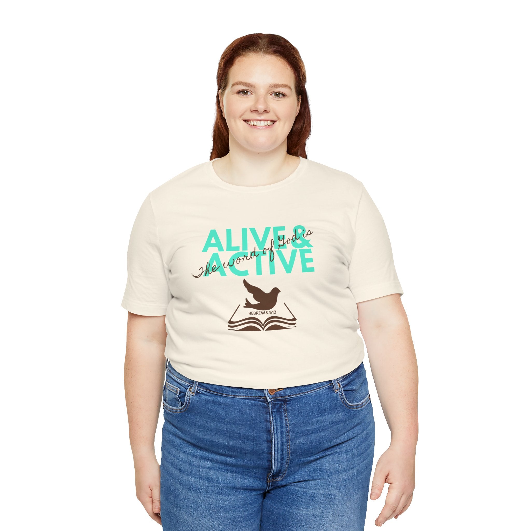 Alive & Active sword wings T-Shirt | Hebrews 4:12 scripture design