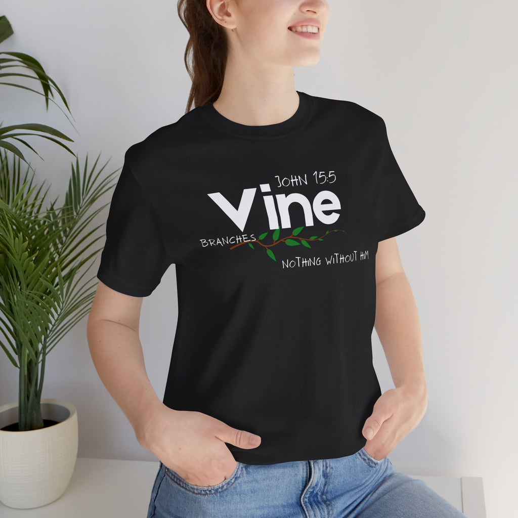 Vine typography tee T-Shirt | botanical vine script graphic