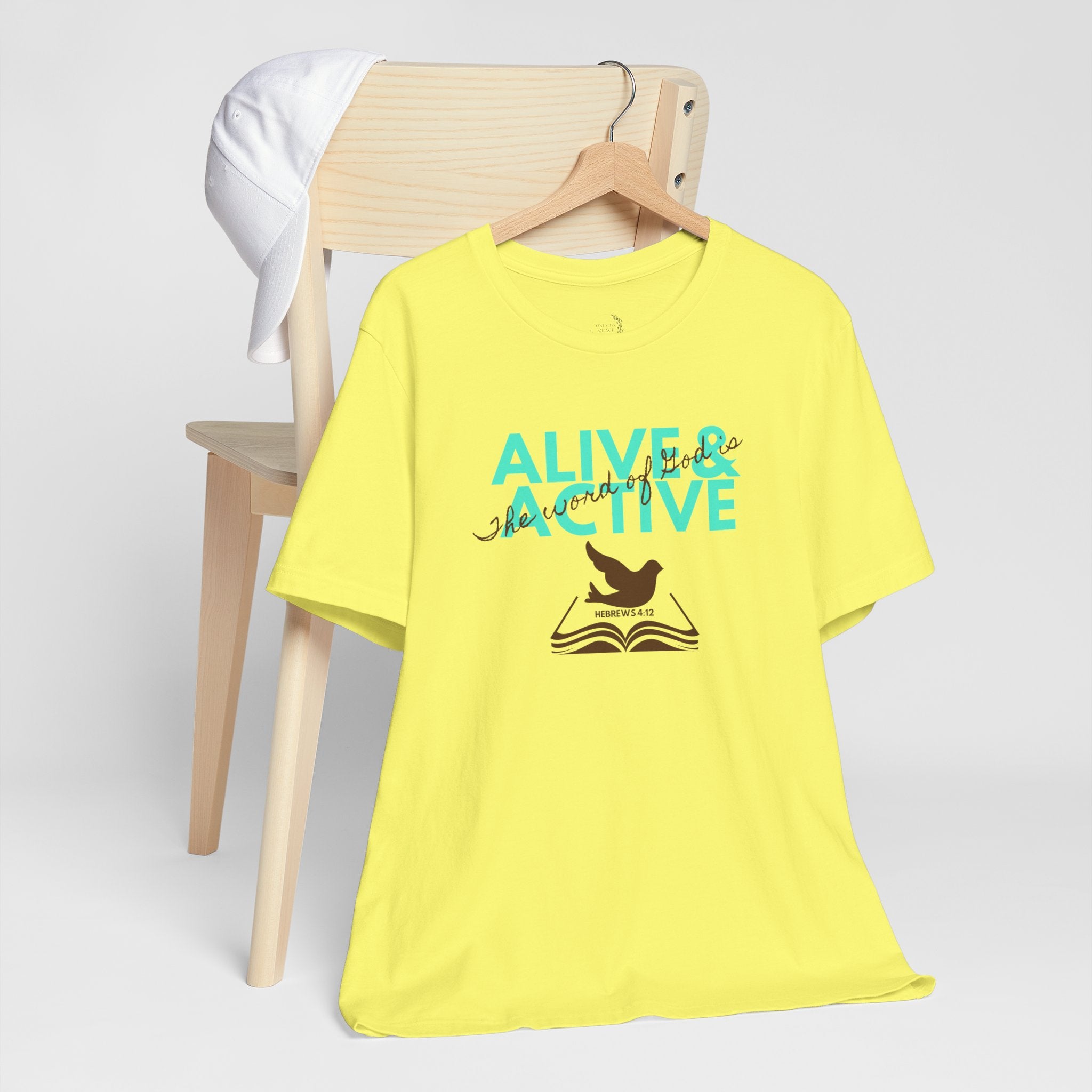 Alive & Active sword wings T-Shirt | Hebrews 4:12 scripture design