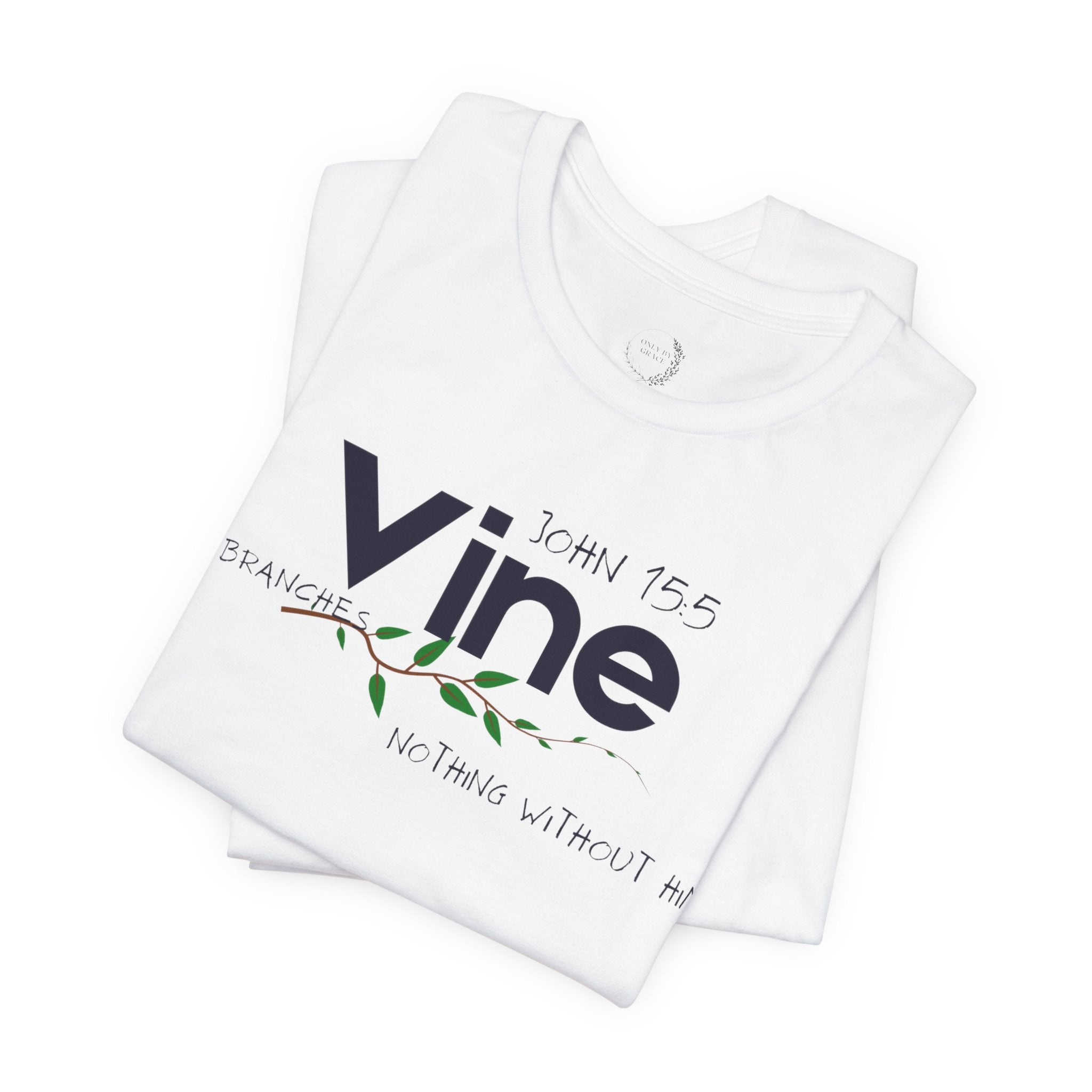 Vine typography tee T-Shirt | botanical vine script graphic