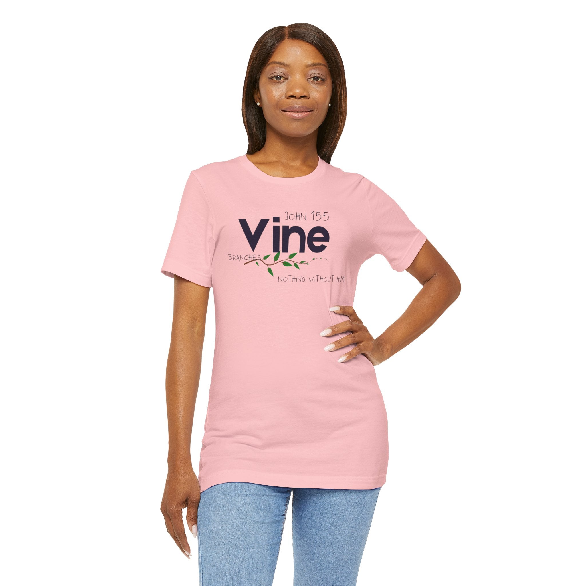 Vine typography tee T-Shirt | botanical vine script graphic