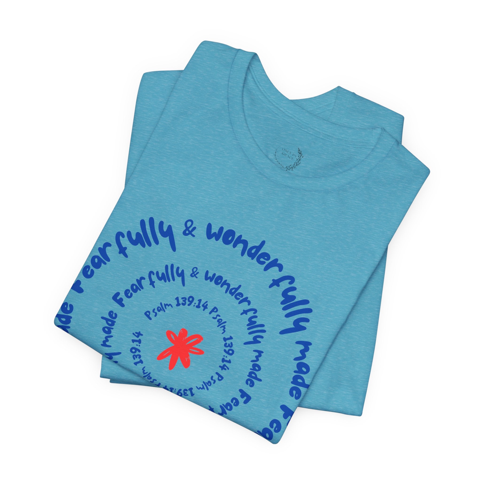 T-Shirt — 'Fearfully & Wonderfully Made' Spiral Design