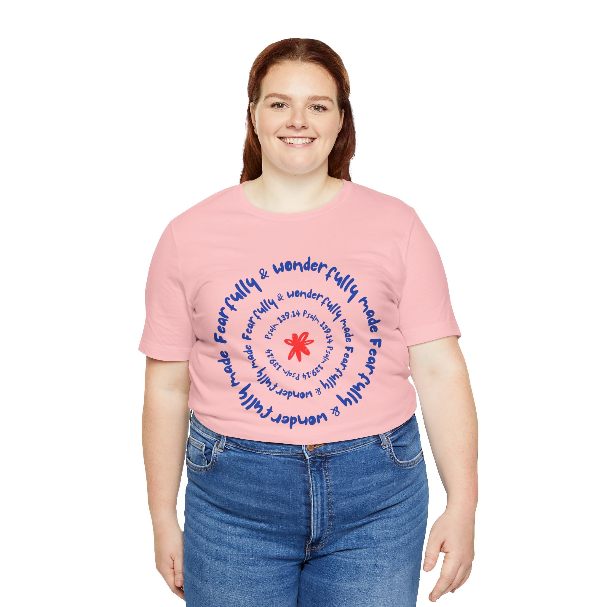 T-Shirt — 'Fearfully & Wonderfully Made' Spiral Design