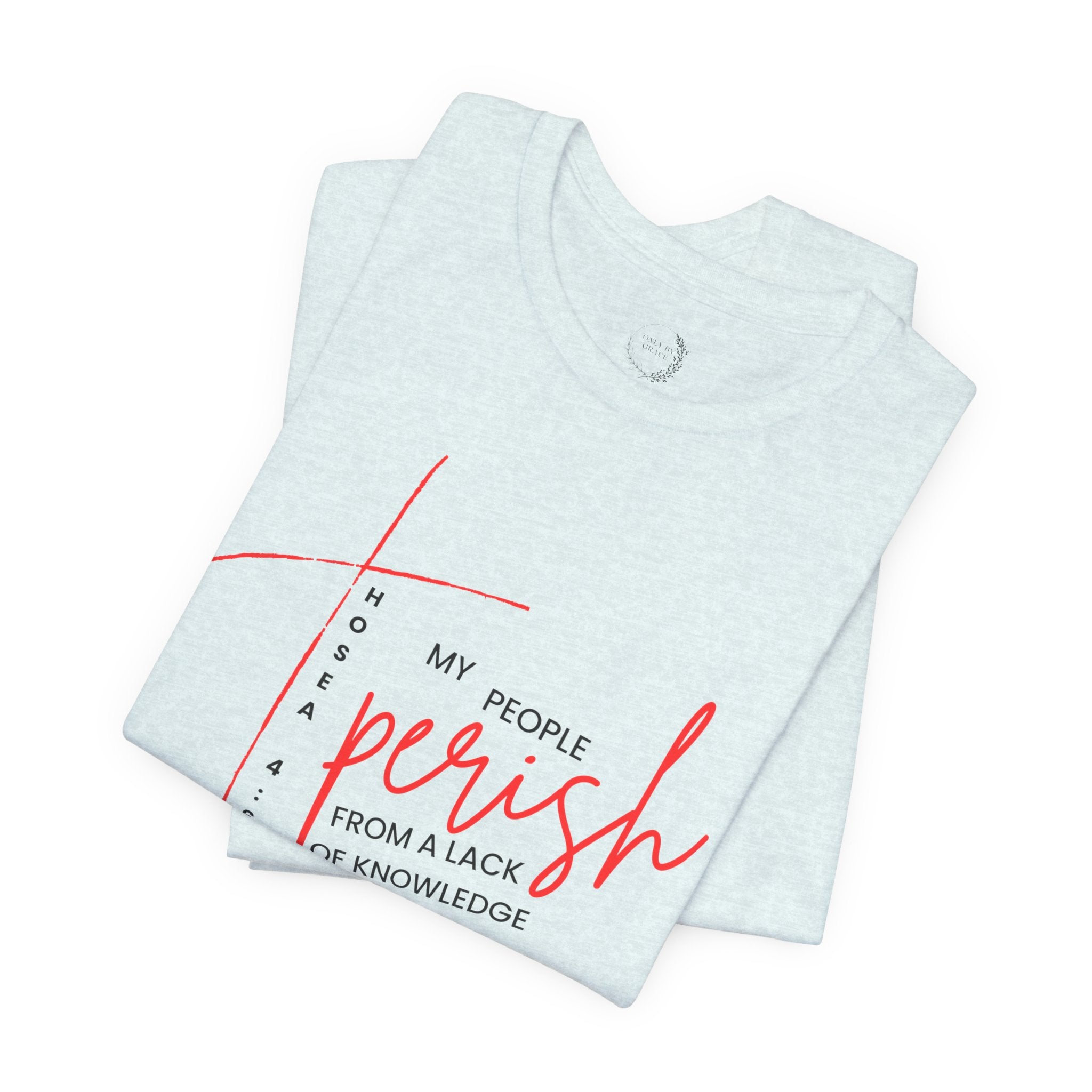 Faith Graphic Tee — "My People Perish from a Lack of Knowledge"