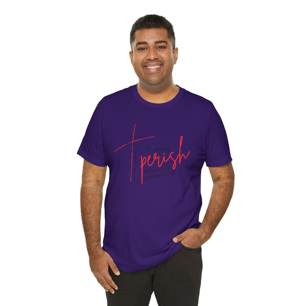 Faith Graphic Tee — "My People Perish from a Lack of Knowledge"