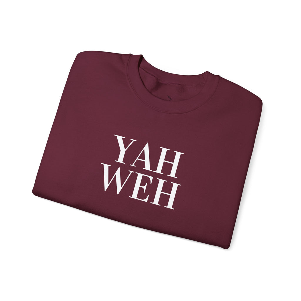 YAHWEH Minimalist Typography Sweatshirt | Religious Faith Crewneck