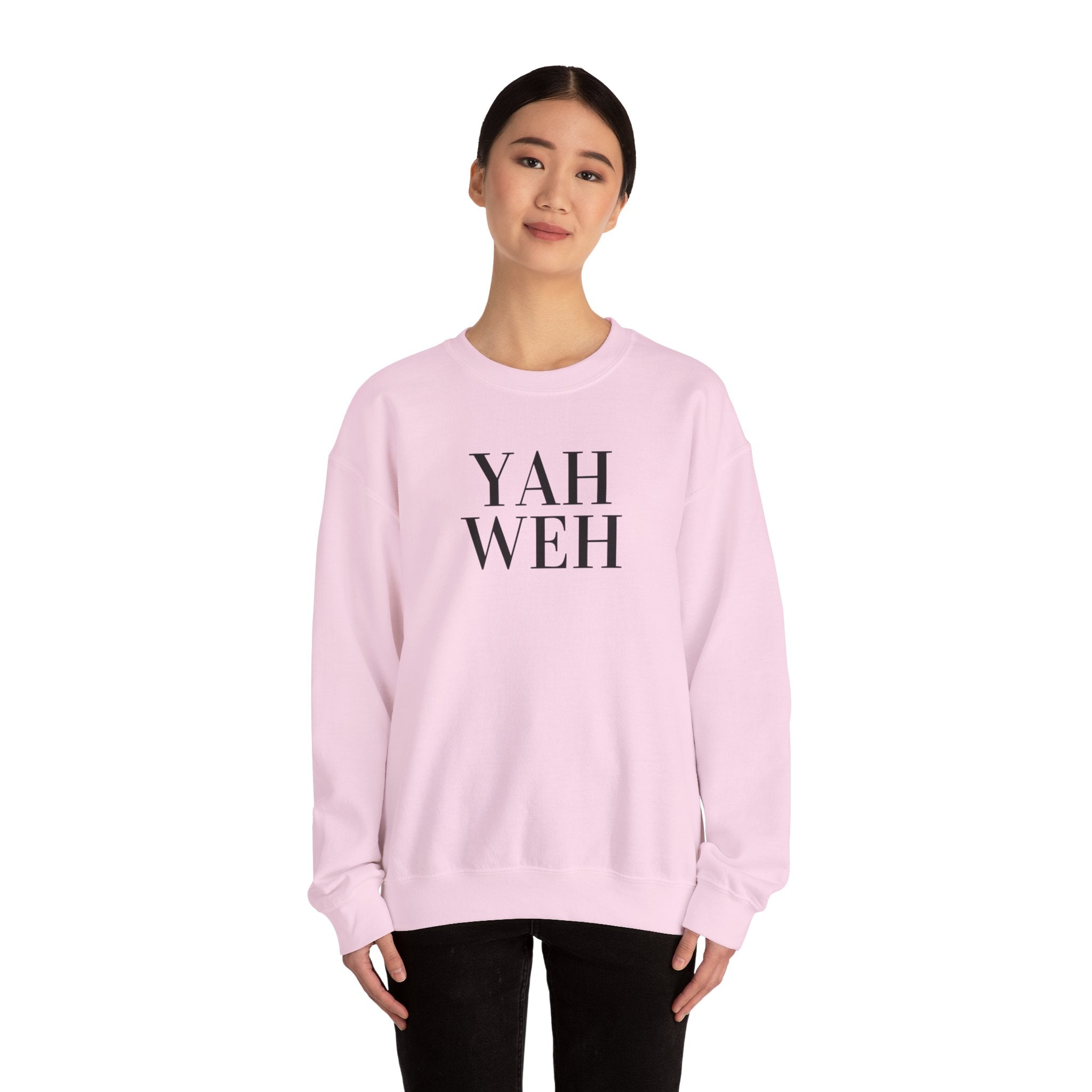 YAHWEH Minimalist Typography Sweatshirt | Religious Faith Crewneck