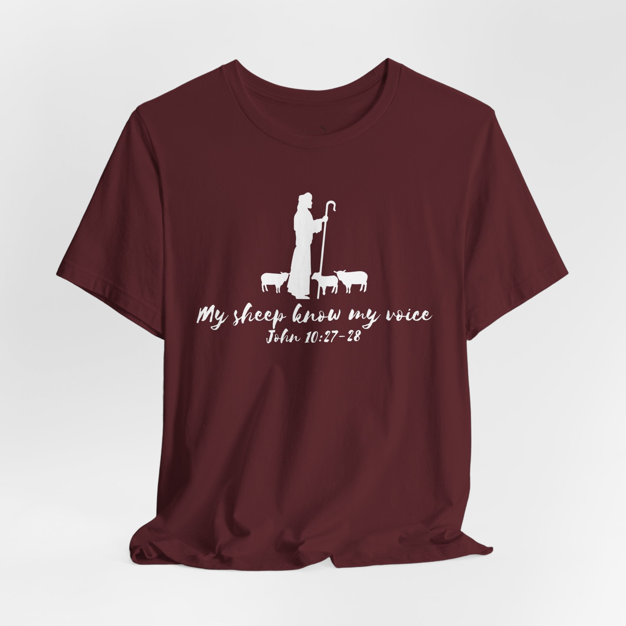 My Sheep Know My Voice shepherd silhouette T-Shirt | John 10:27 scripture