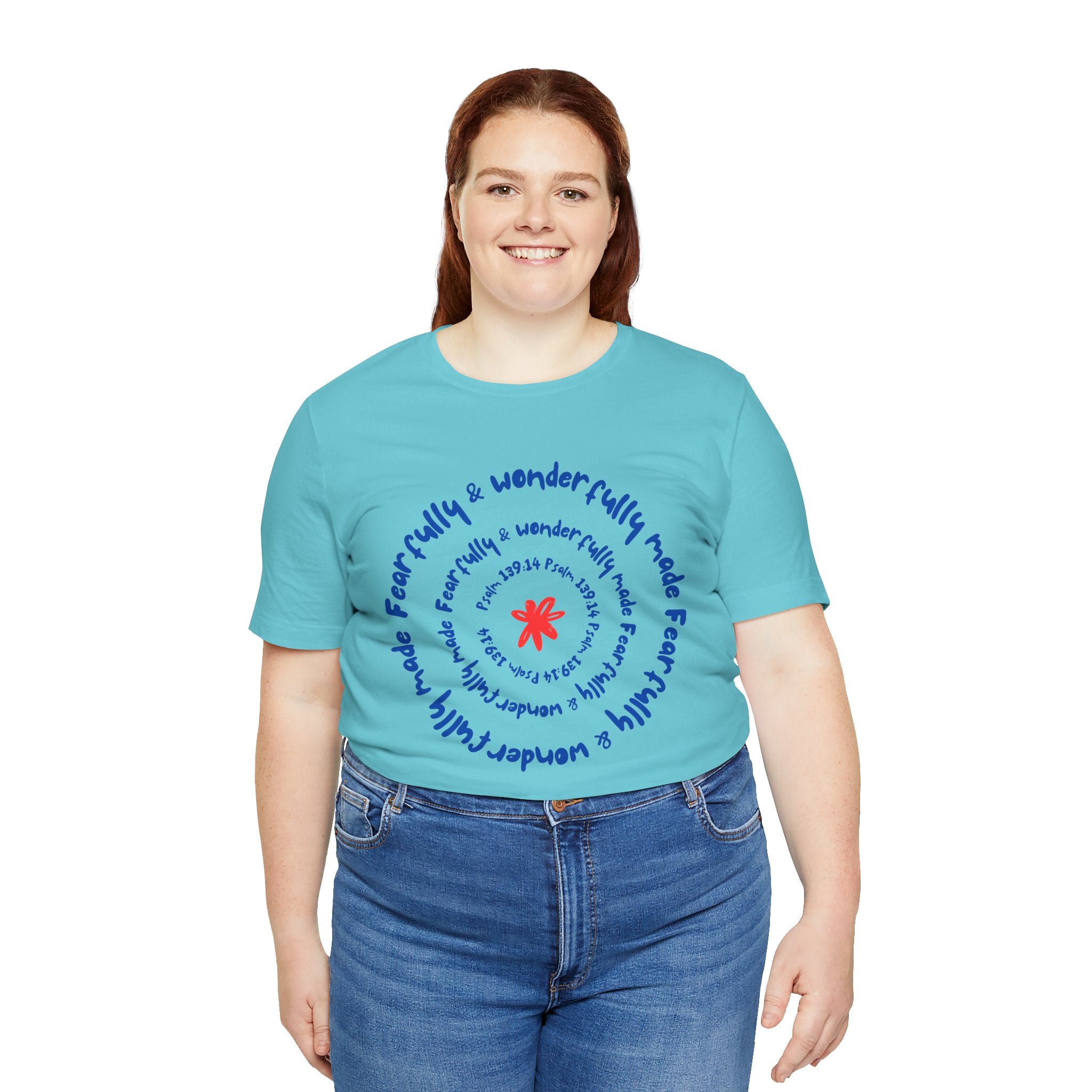 T-Shirt — 'Fearfully & Wonderfully Made' Spiral Design