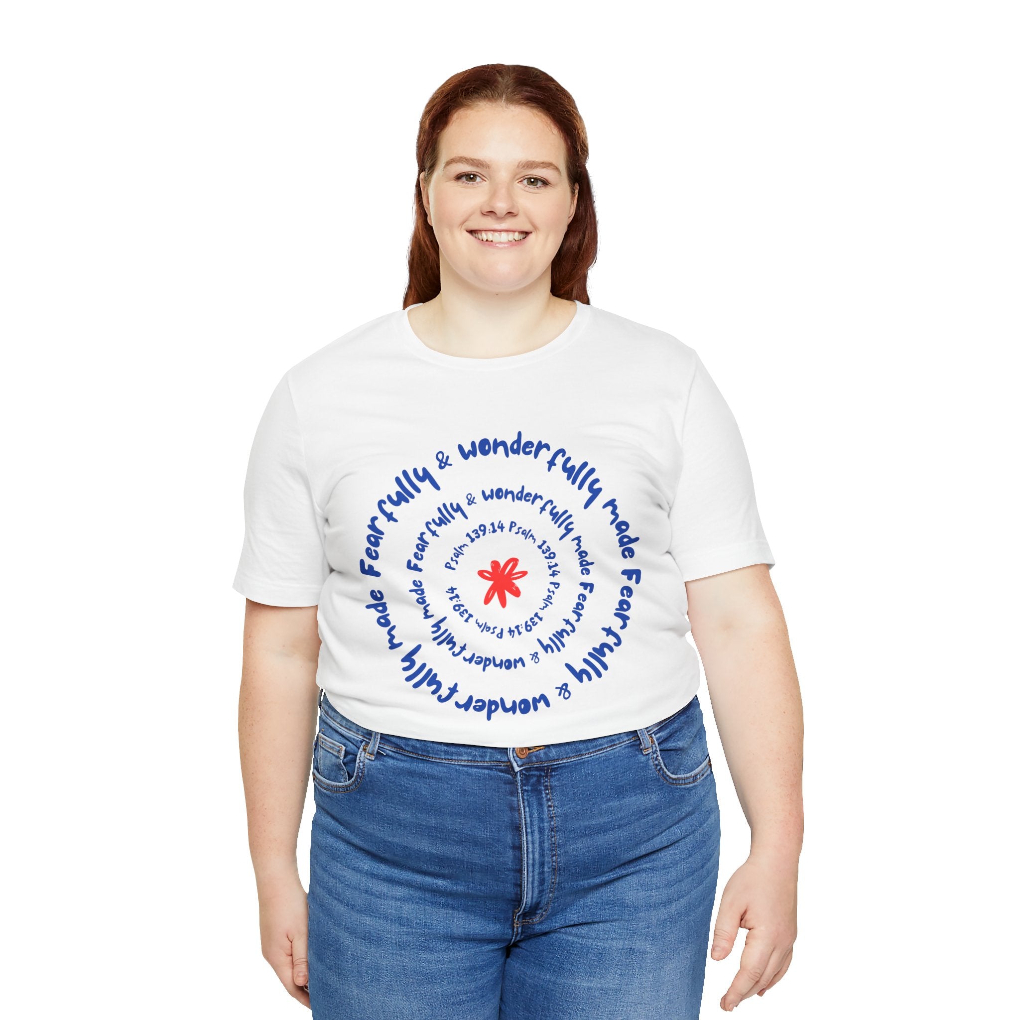 T-Shirt — 'Fearfully & Wonderfully Made' Spiral Design