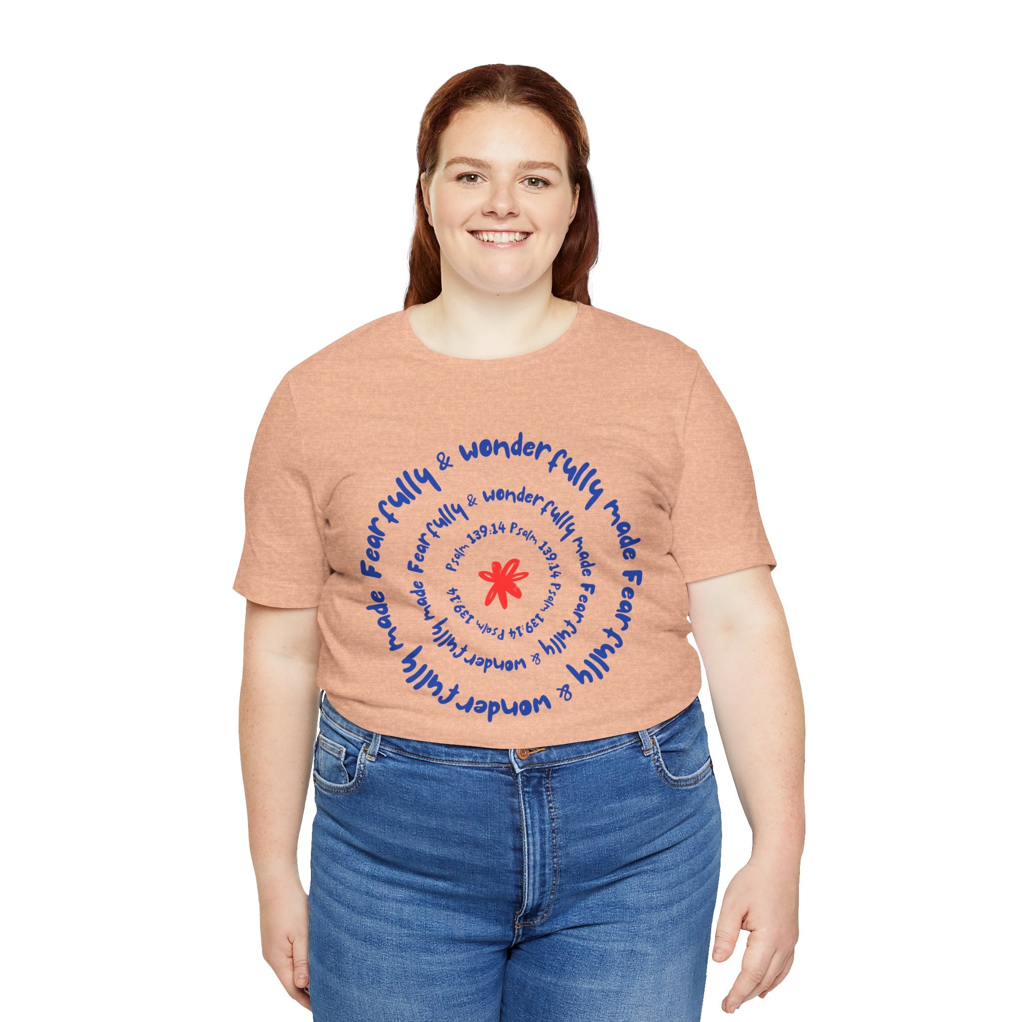 T-Shirt — 'Fearfully & Wonderfully Made' Spiral Design