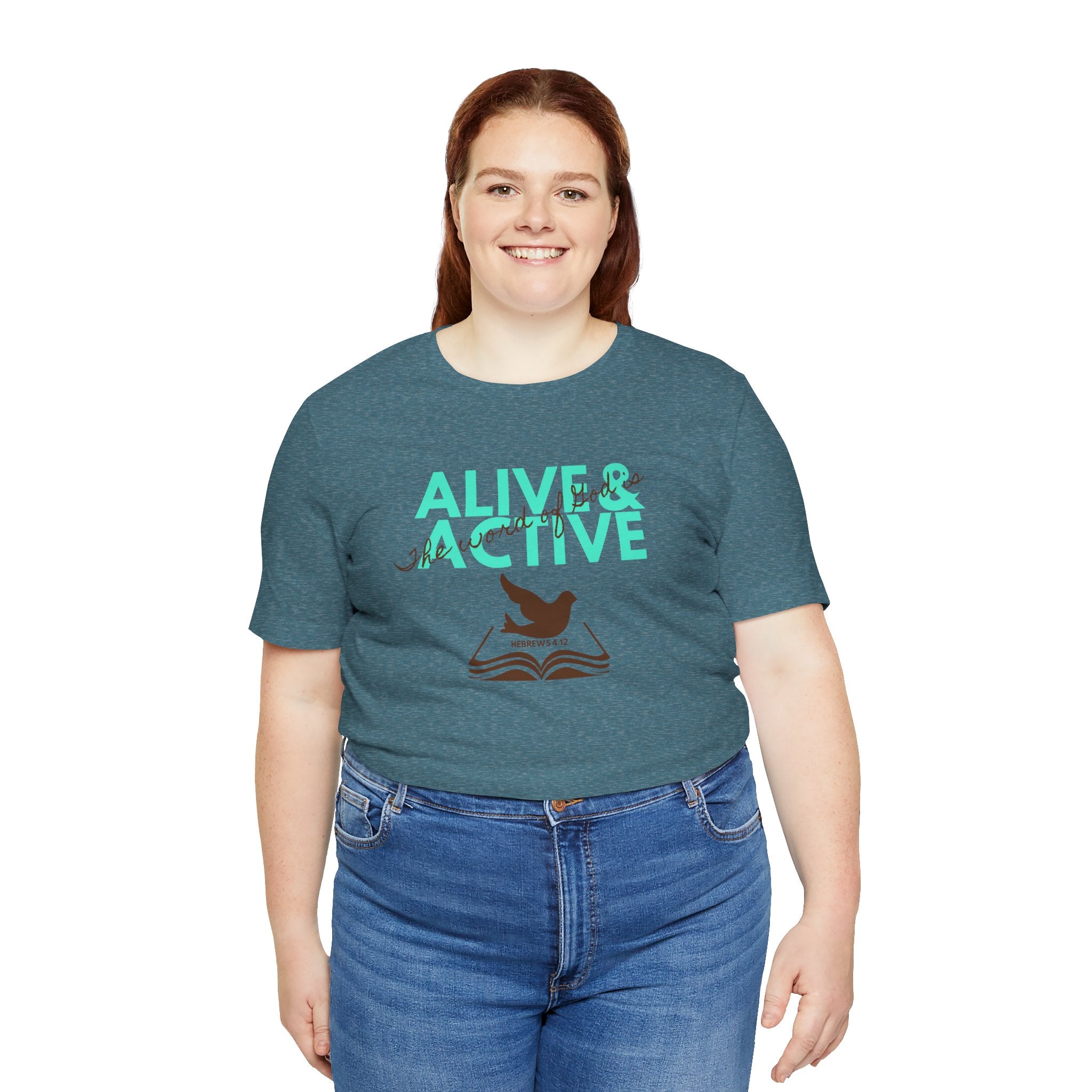 Alive & Active sword wings T-Shirt | Hebrews 4:12 scripture design