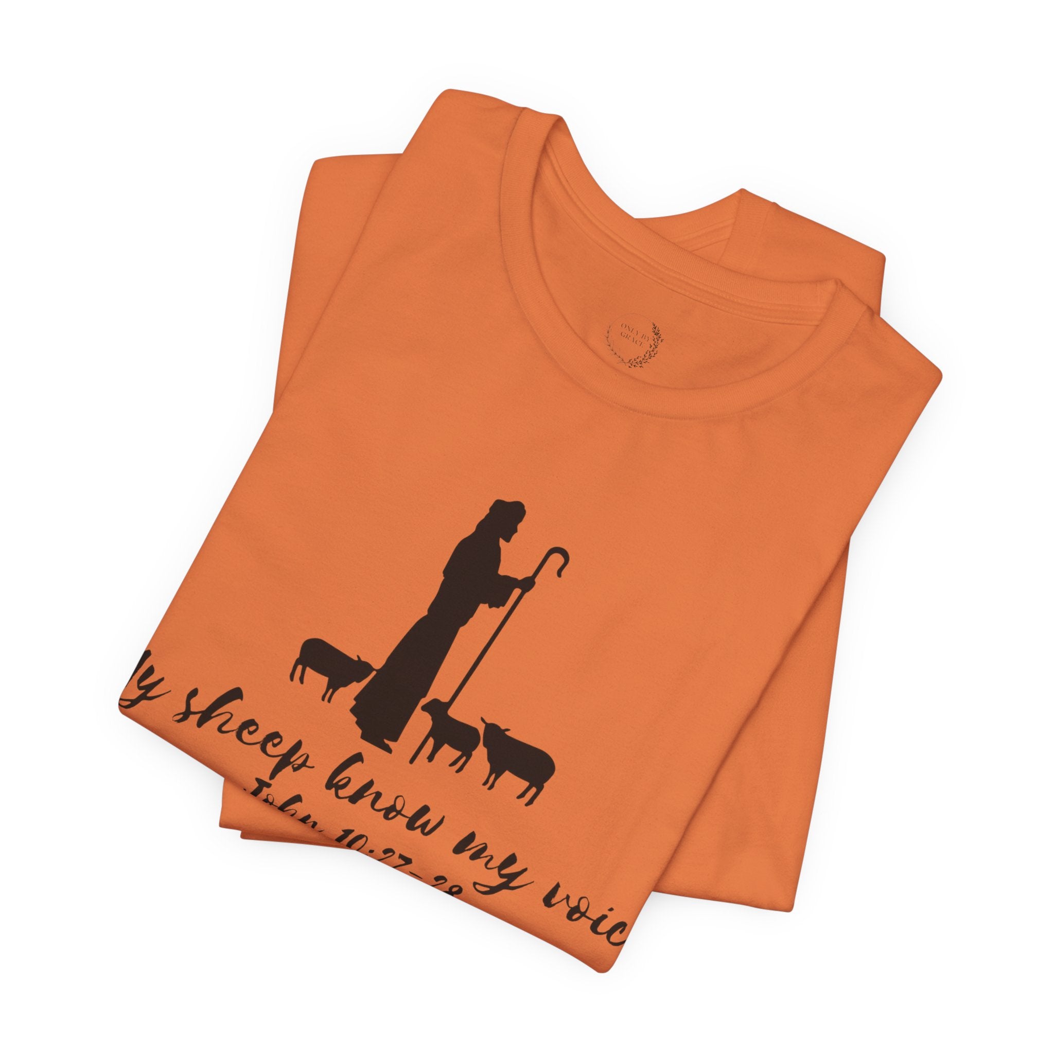 My Sheep Know My Voice shepherd silhouette T-Shirt | John 10:27 scripture