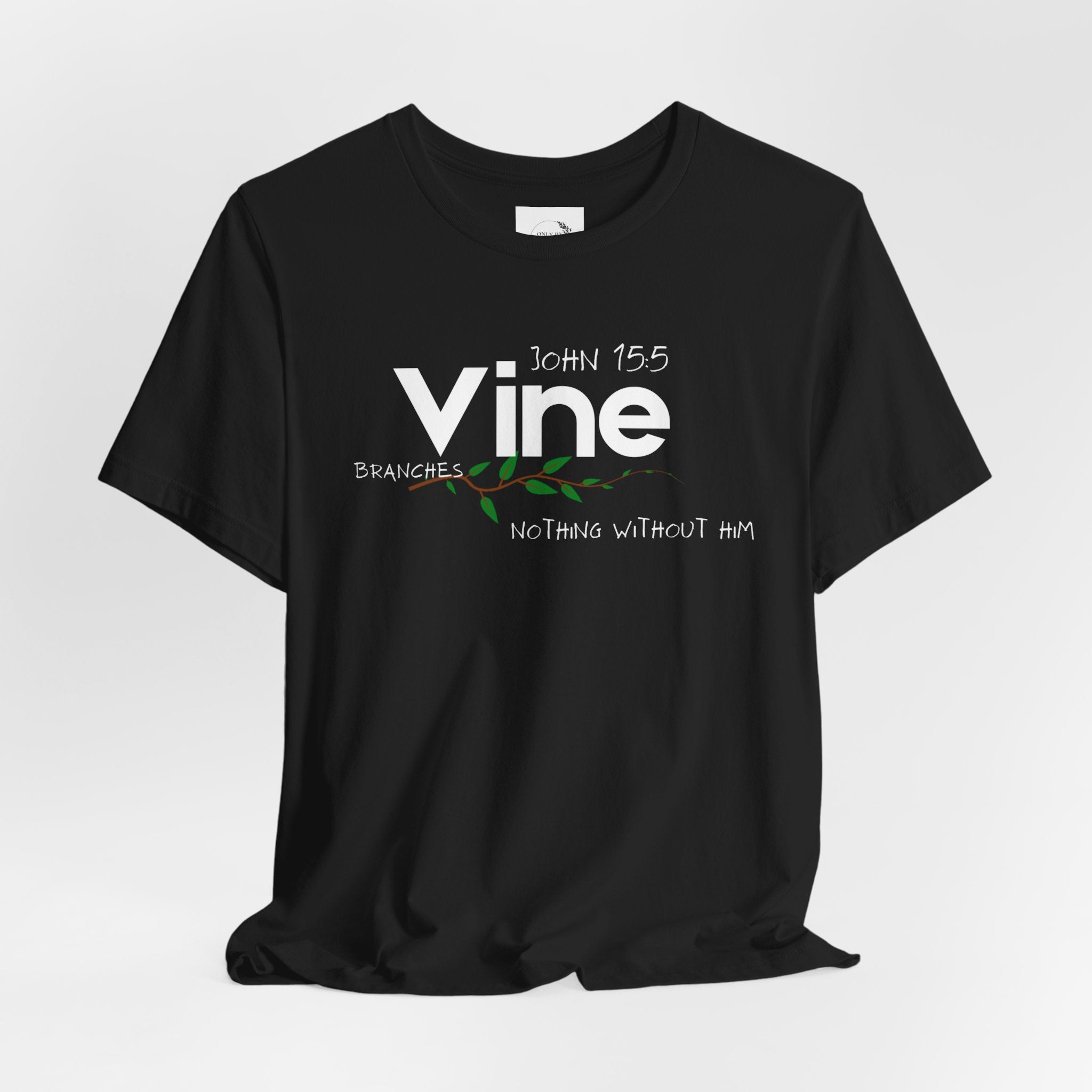 Vine typography tee T-Shirt | botanical vine script graphic