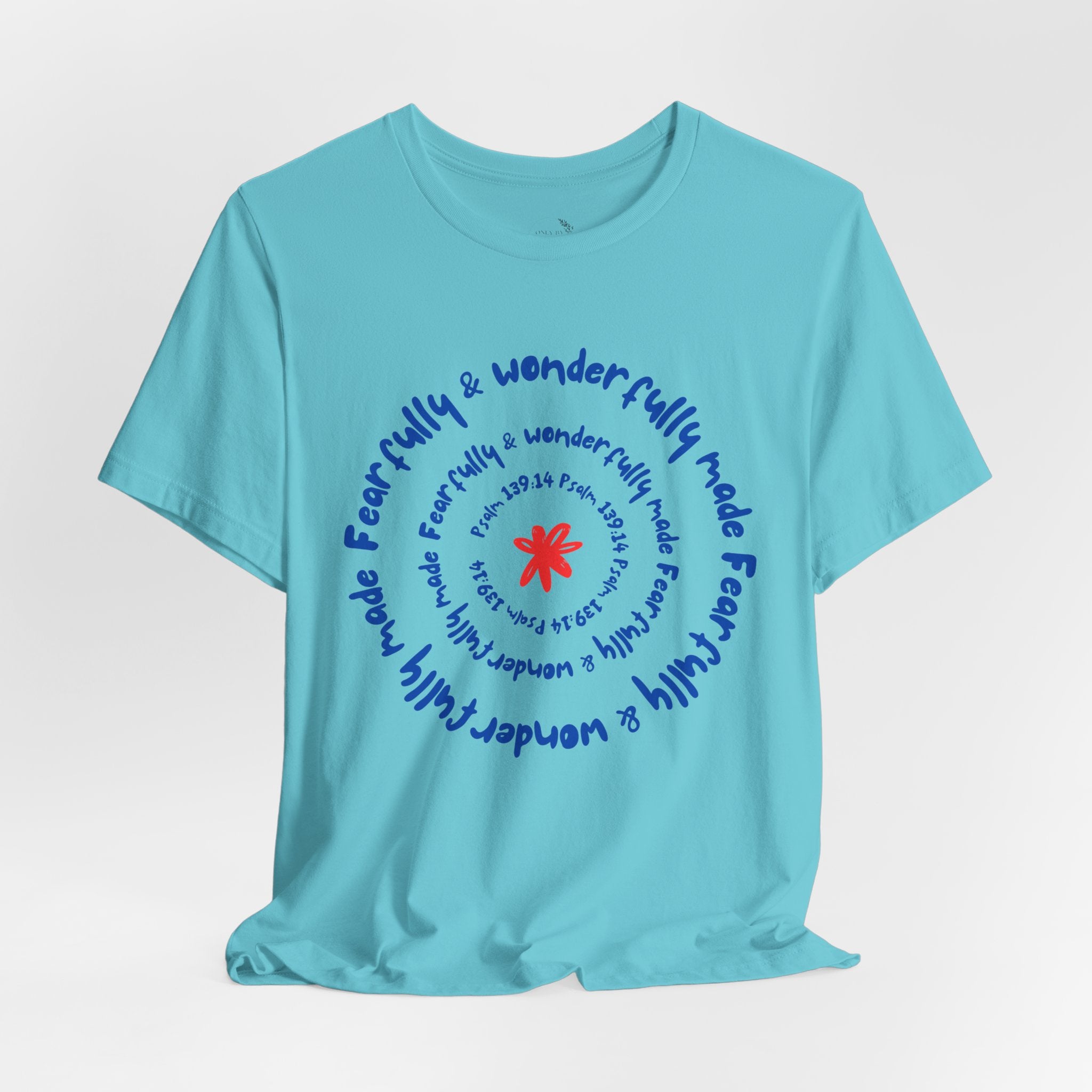 T-Shirt — 'Fearfully & Wonderfully Made' Spiral Design