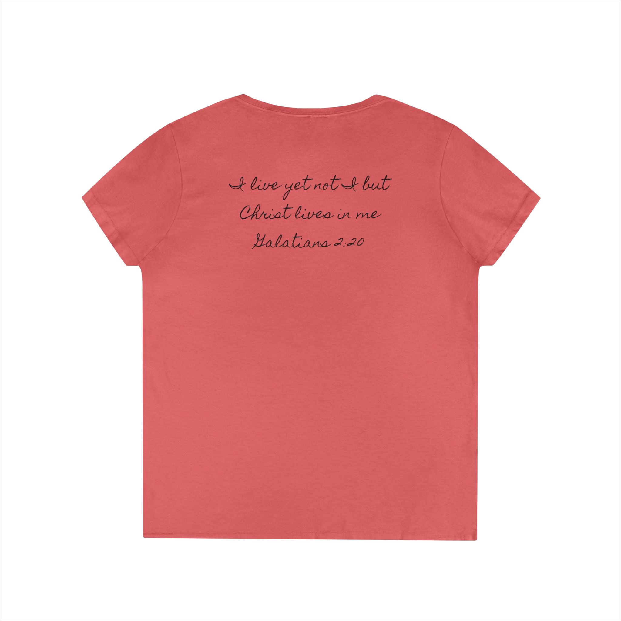 Jesus + Me V-Neck Tee — No Plan B Christian Women’s T-Shirt with Cross Back Design