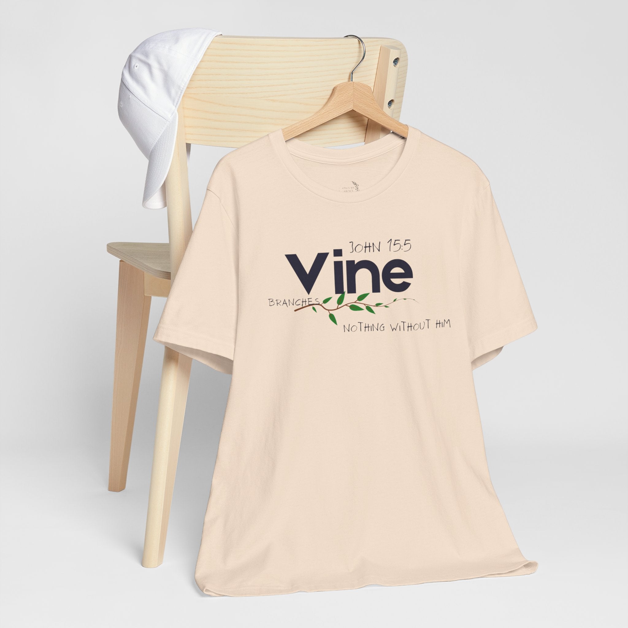Vine typography tee T-Shirt | botanical vine script graphic