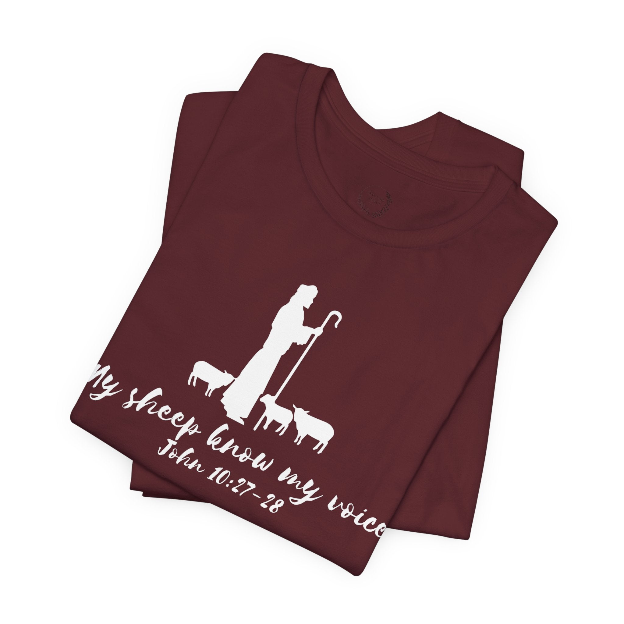 My Sheep Know My Voice shepherd silhouette T-Shirt | John 10:27 scripture