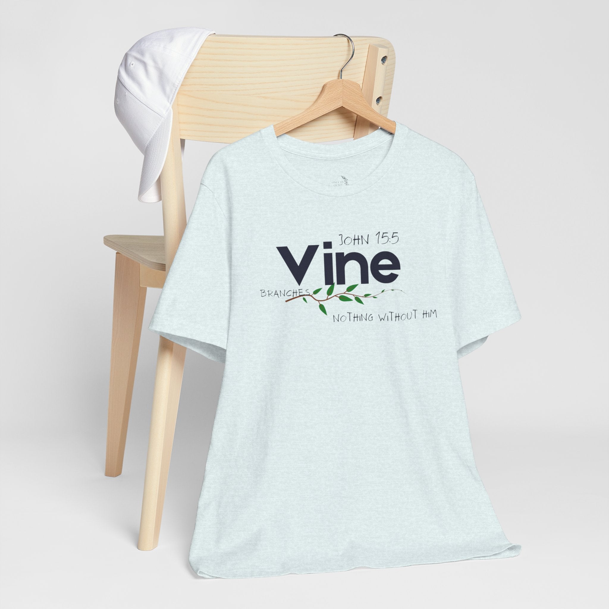 Vine typography tee T-Shirt | botanical vine script graphic