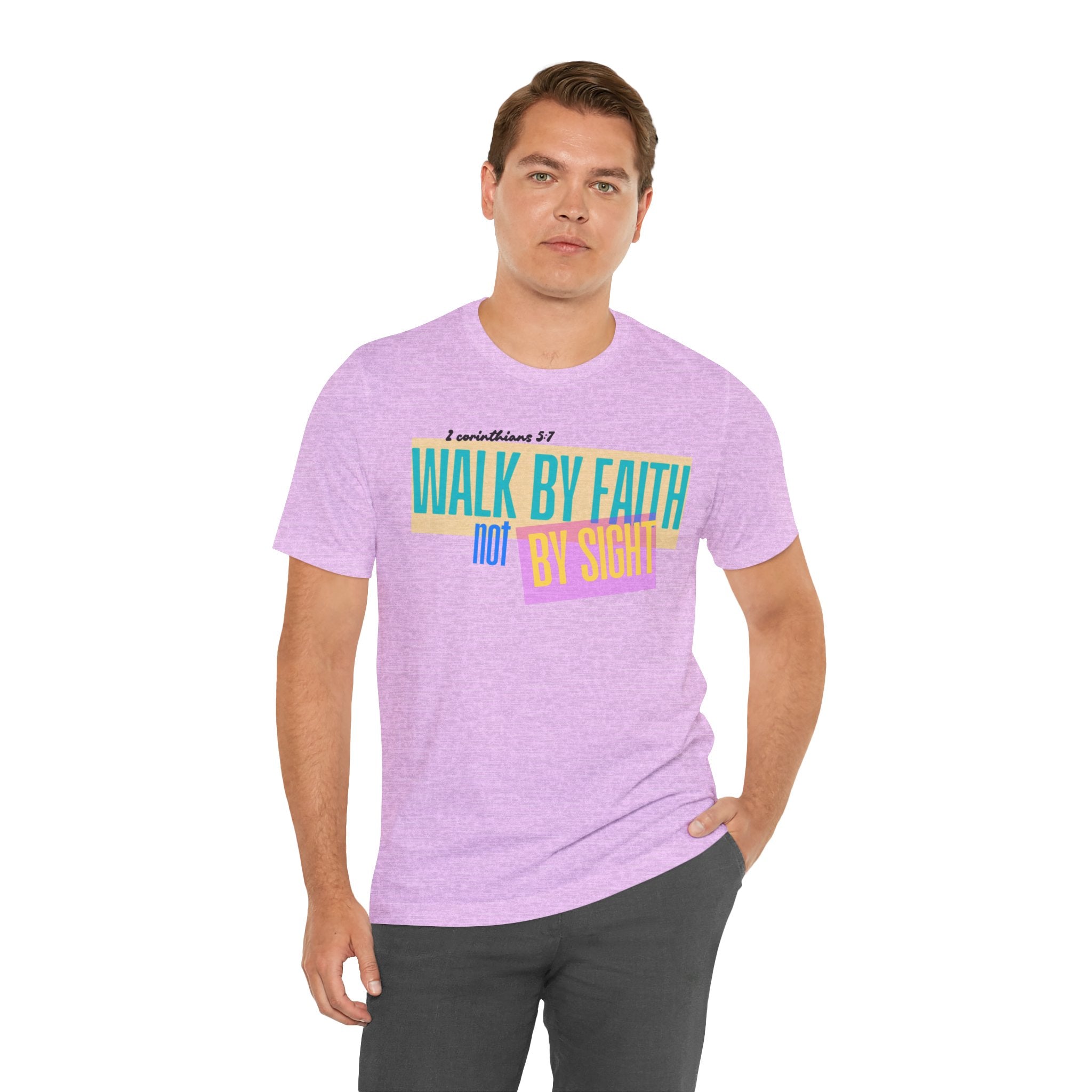 Walk By Faith Not By Sight T-Shirt | Inspirational Christian Scripture Tee