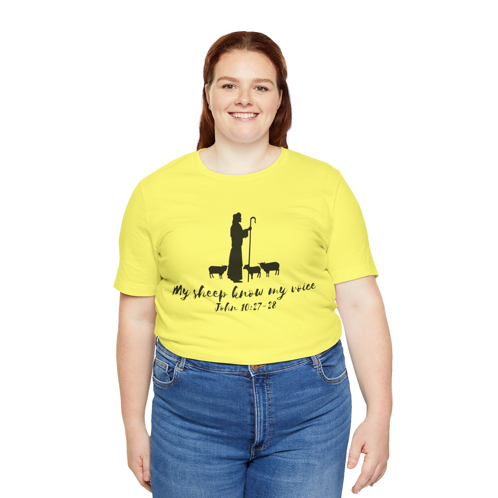 My Sheep Know My Voice shepherd silhouette T-Shirt | John 10:27 scripture