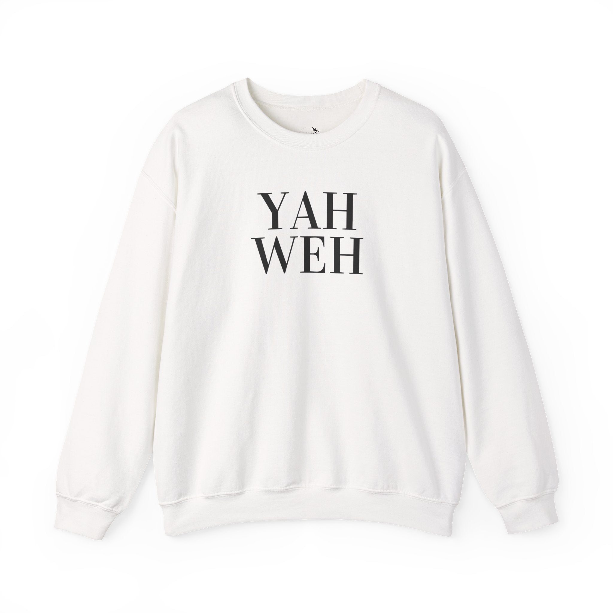 YAHWEH Minimalist Typography Sweatshirt | Religious Faith Crewneck