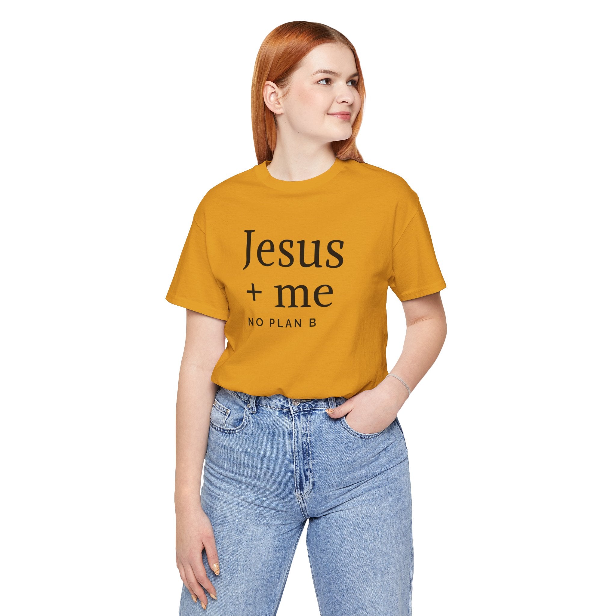 Jesus + Me No Plan B T-Shirt | Christian Cross Scripture Tee