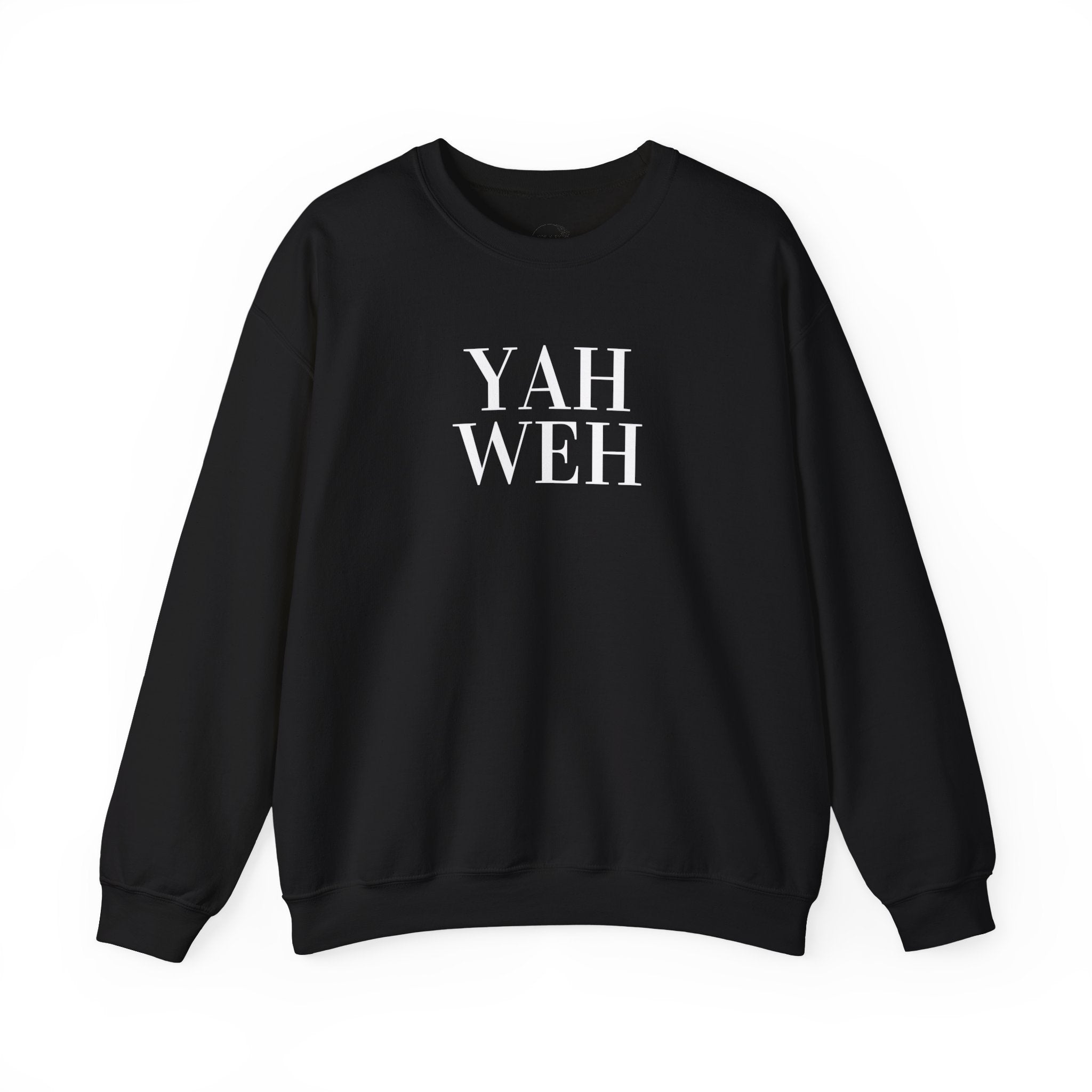 YAHWEH Minimalist Typography Sweatshirt | Religious Faith Crewneck