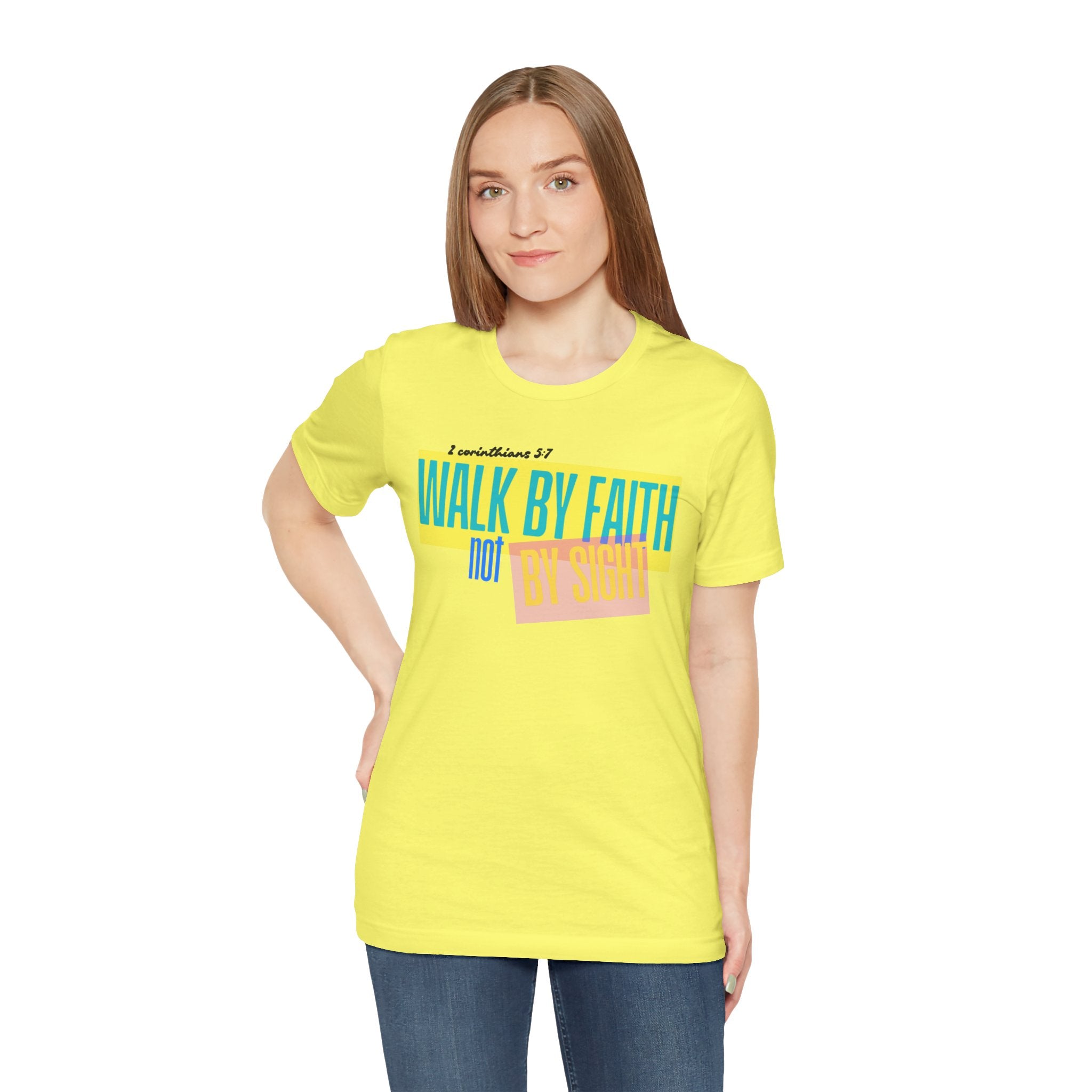 Walk By Faith Not By Sight T-Shirt | Inspirational Christian Scripture Tee