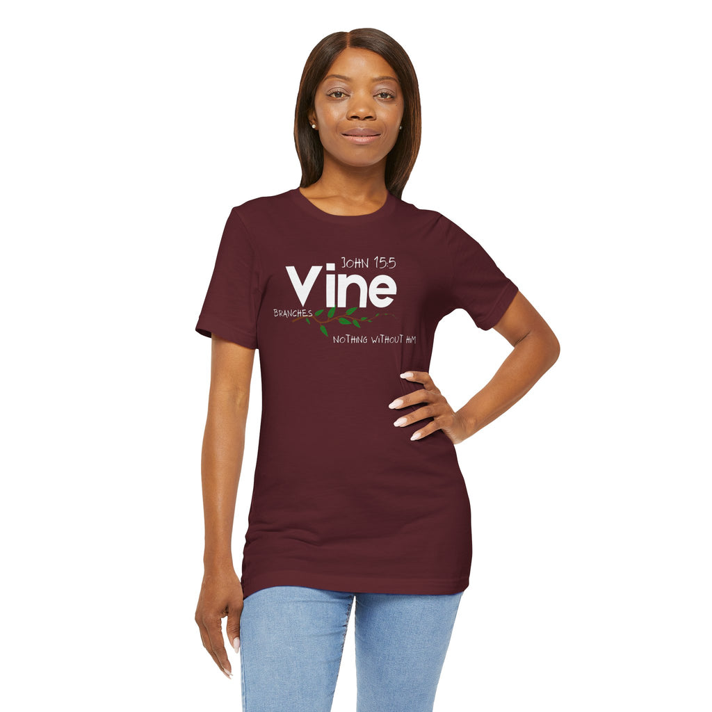 Vine typography tee T-Shirt | botanical vine script graphic