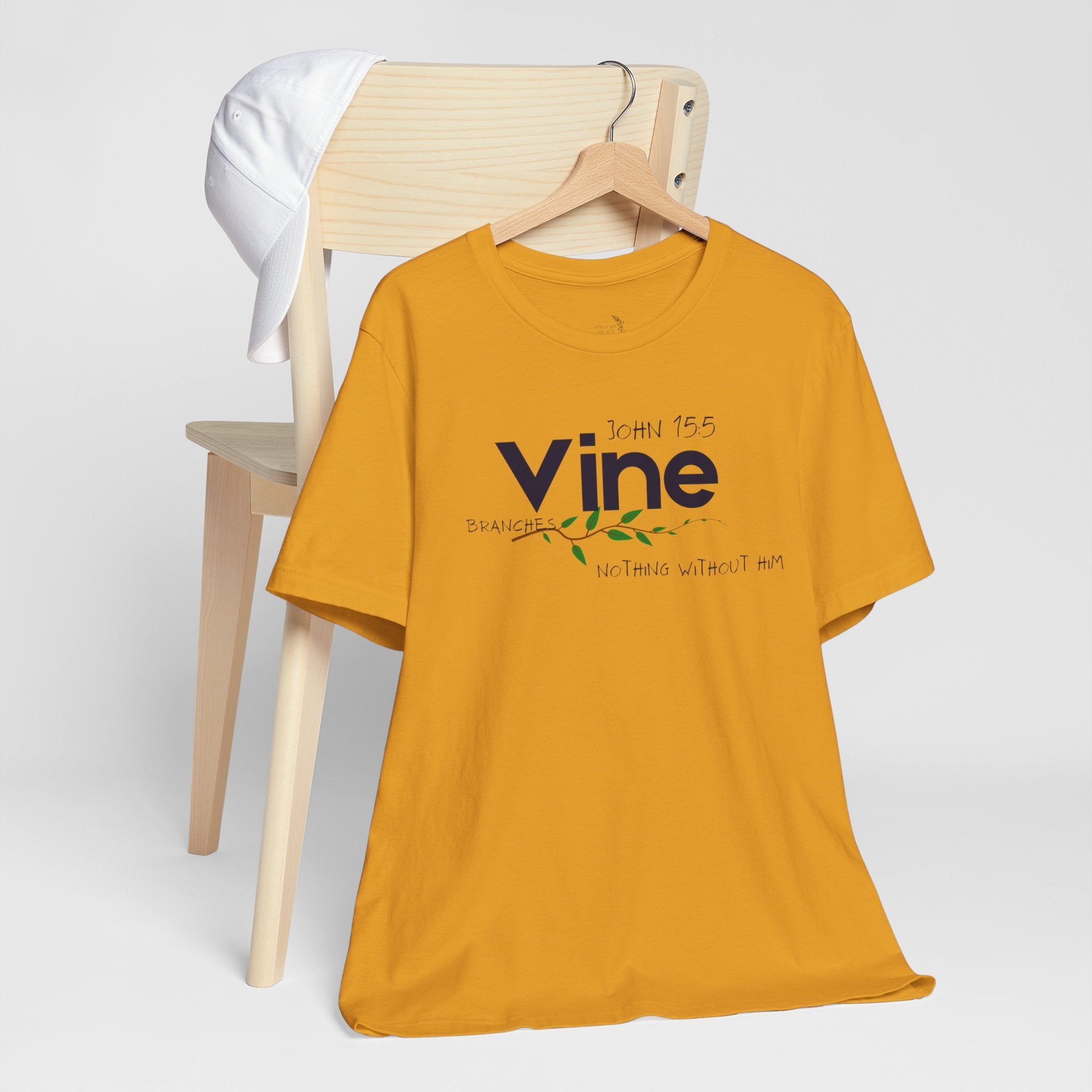 Vine typography tee T-Shirt | botanical vine script graphic