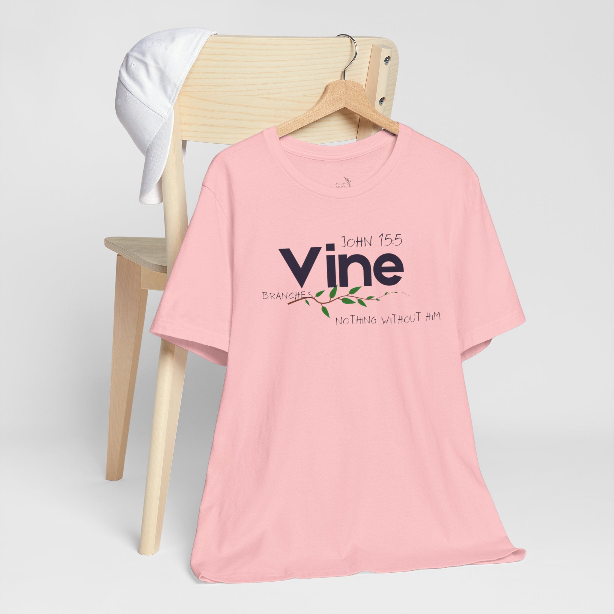 Vine typography tee T-Shirt | botanical vine script graphic