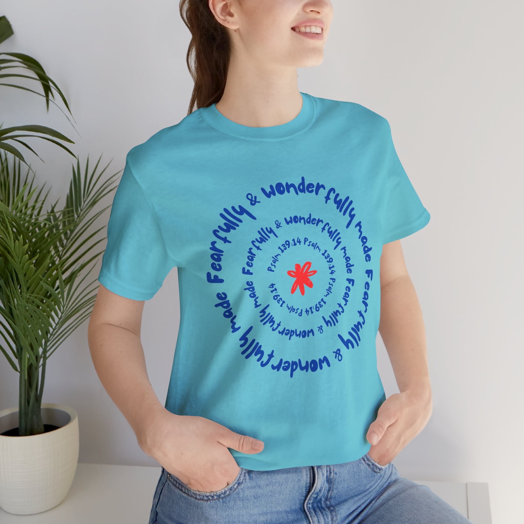 T-Shirt — 'Fearfully & Wonderfully Made' Spiral Design