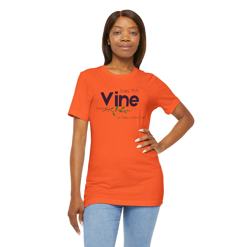 Vine typography tee T-Shirt | botanical vine script graphic