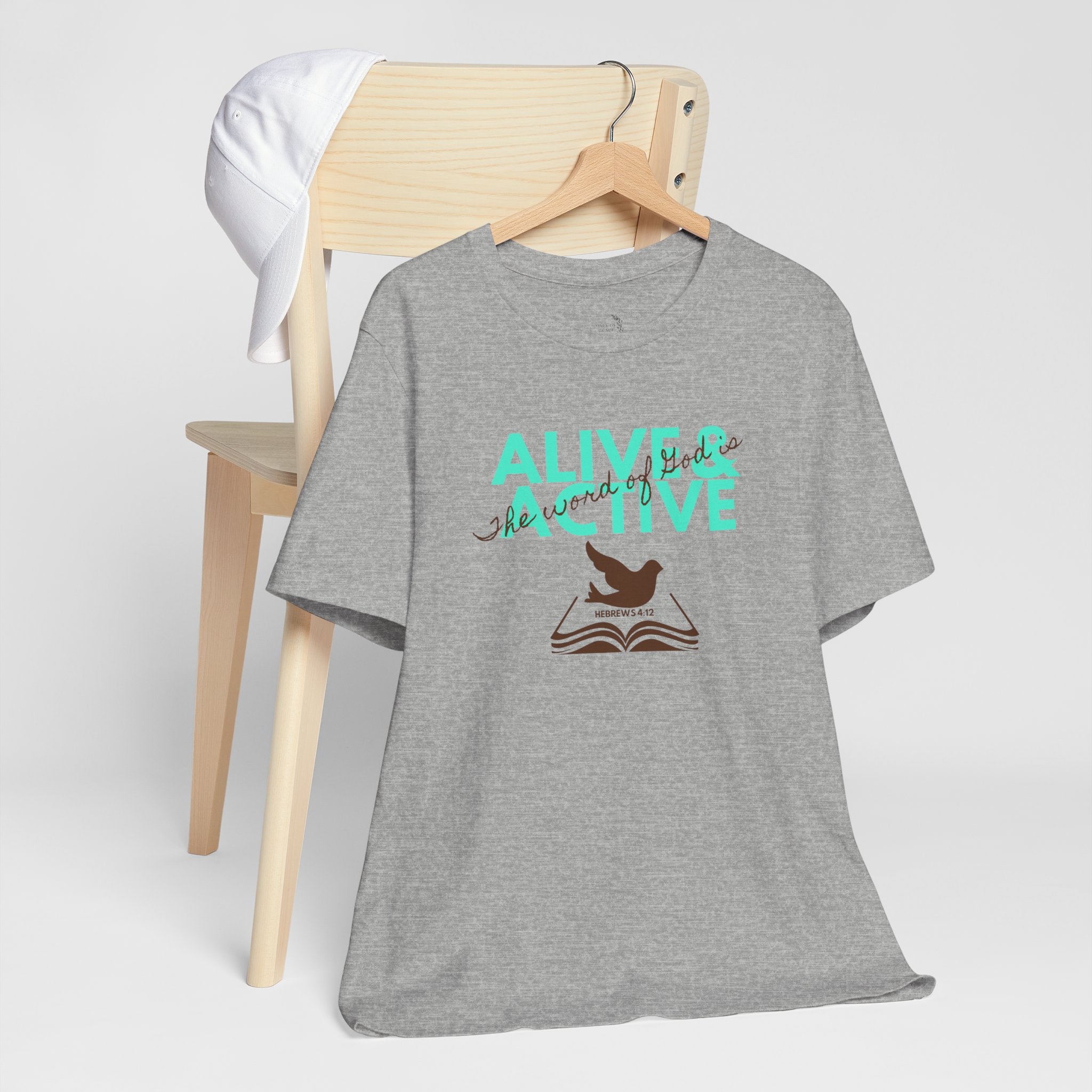 Alive & Active sword wings T-Shirt | Hebrews 4:12 scripture design