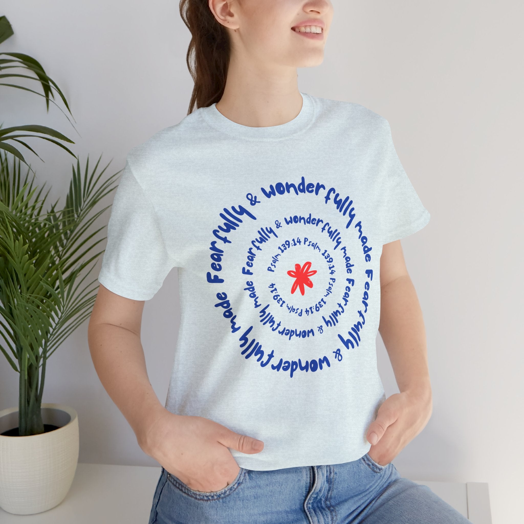 T-Shirt — 'Fearfully & Wonderfully Made' Spiral Design