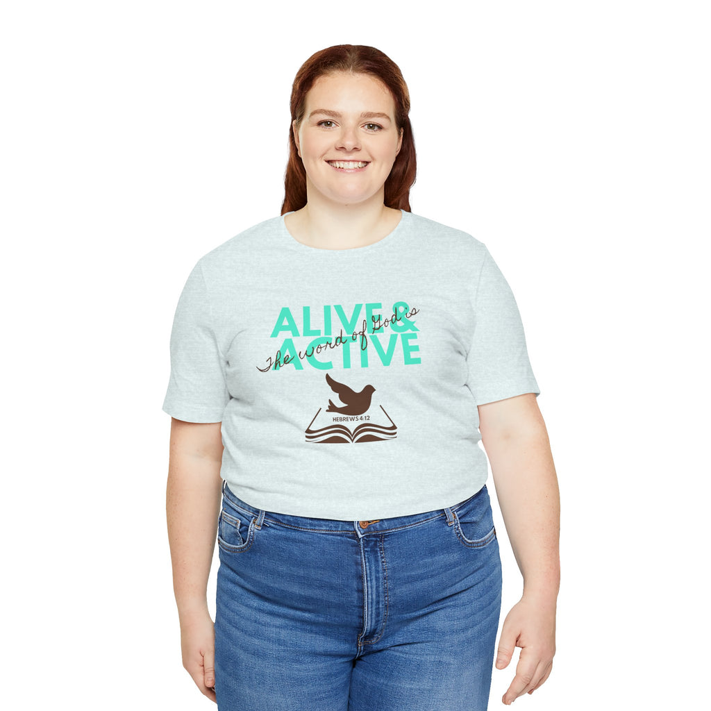 Alive & Active sword wings T-Shirt | Hebrews 4:12 scripture design