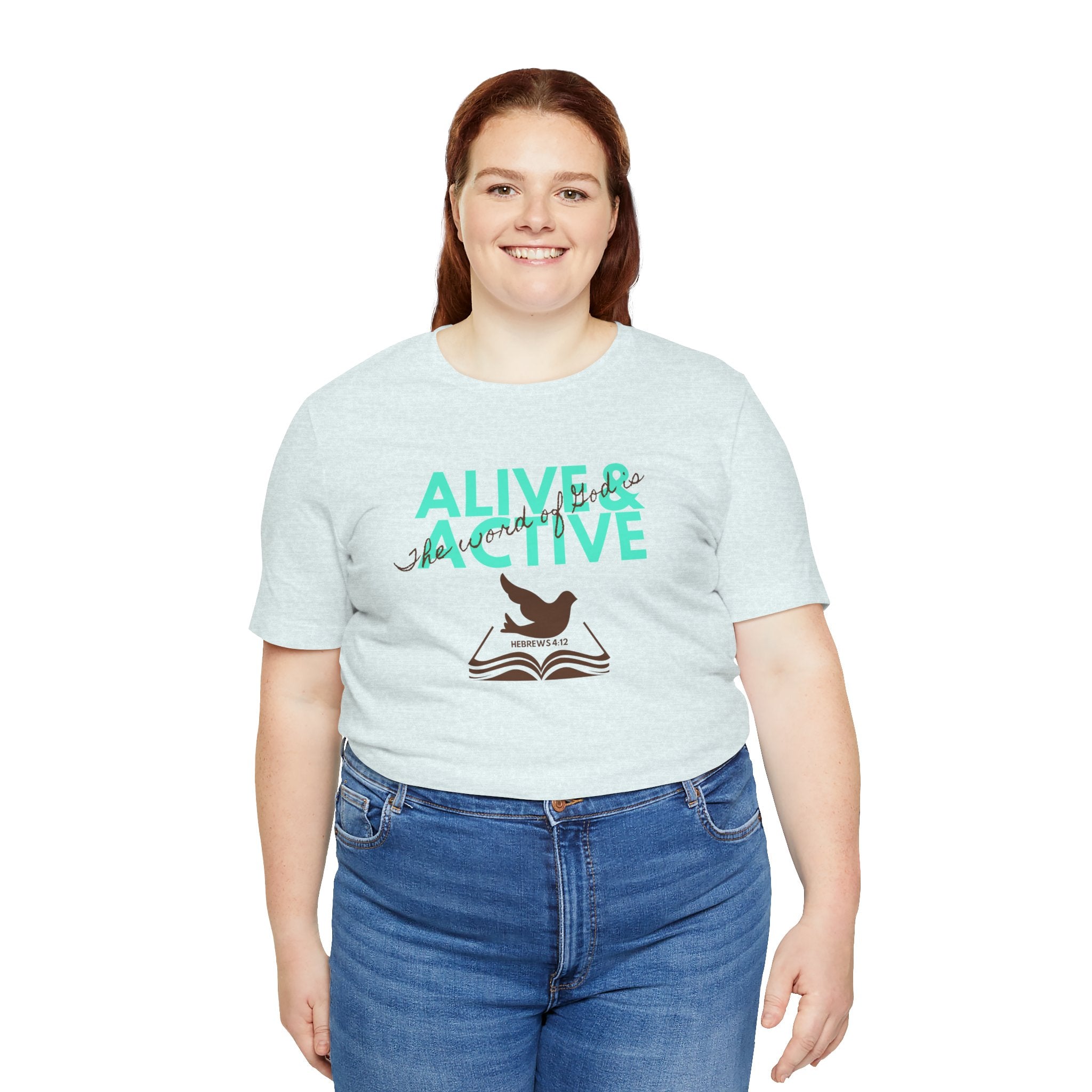 Alive & Active sword wings T-Shirt | Hebrews 4:12 scripture design