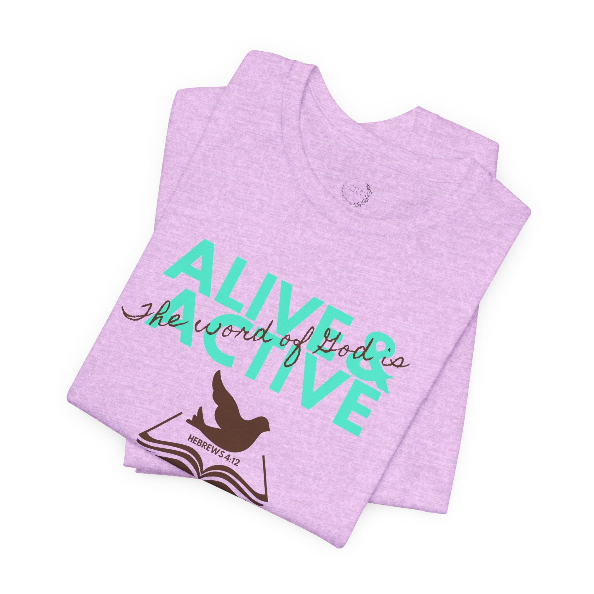 Alive & Active sword wings T-Shirt | Hebrews 4:12 scripture design