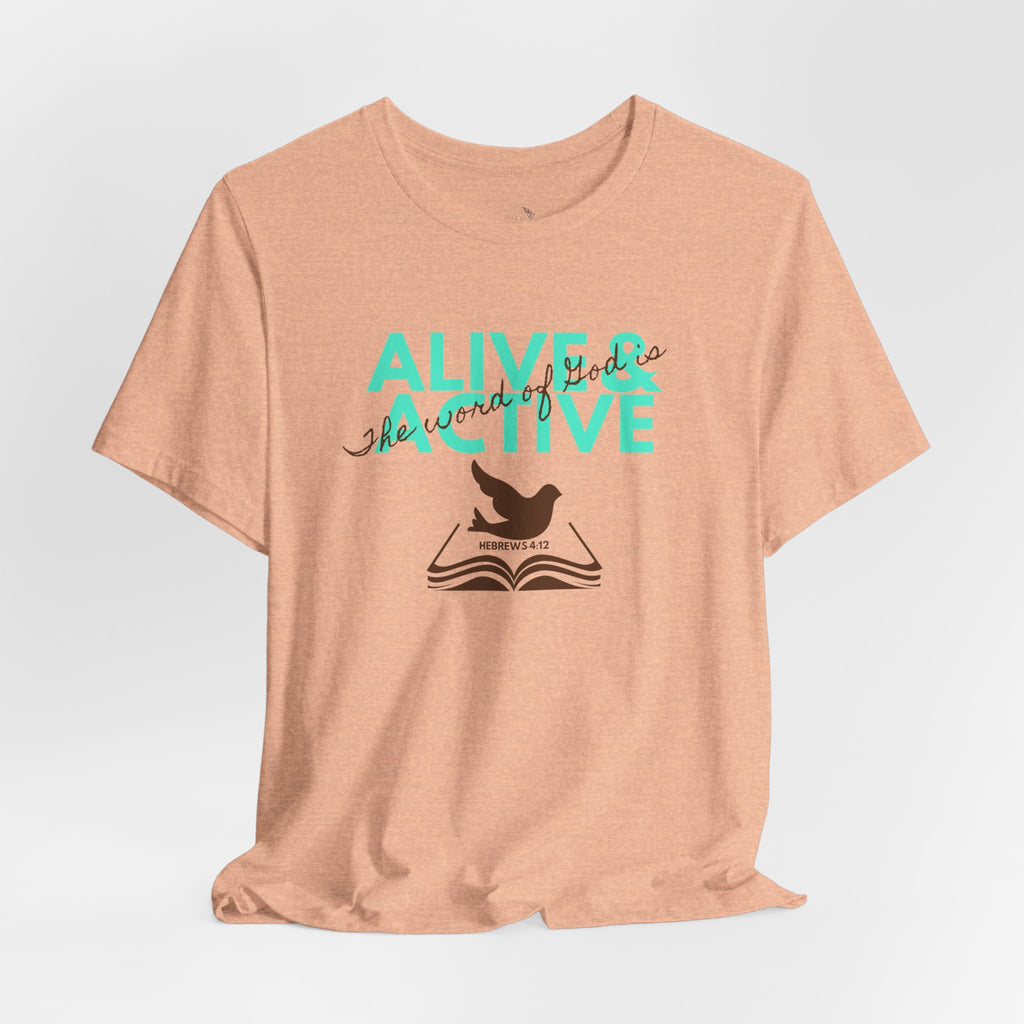 Alive & Active sword wings T-Shirt | Hebrews 4:12 scripture design