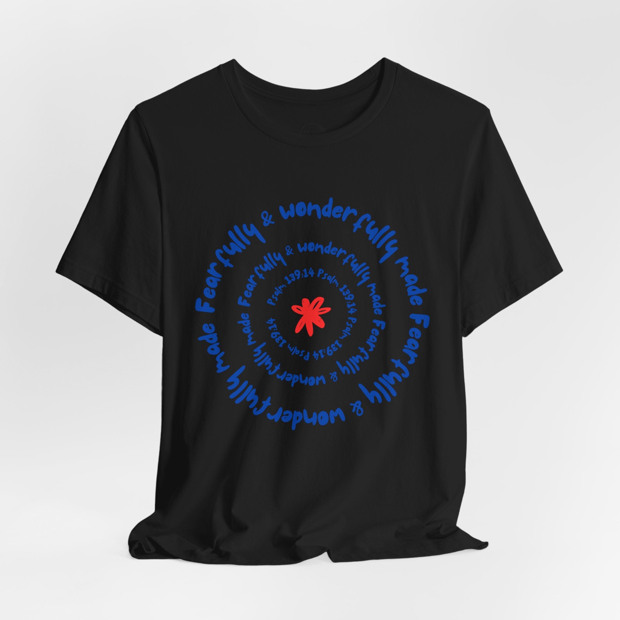 T-Shirt — 'Fearfully & Wonderfully Made' Spiral Design